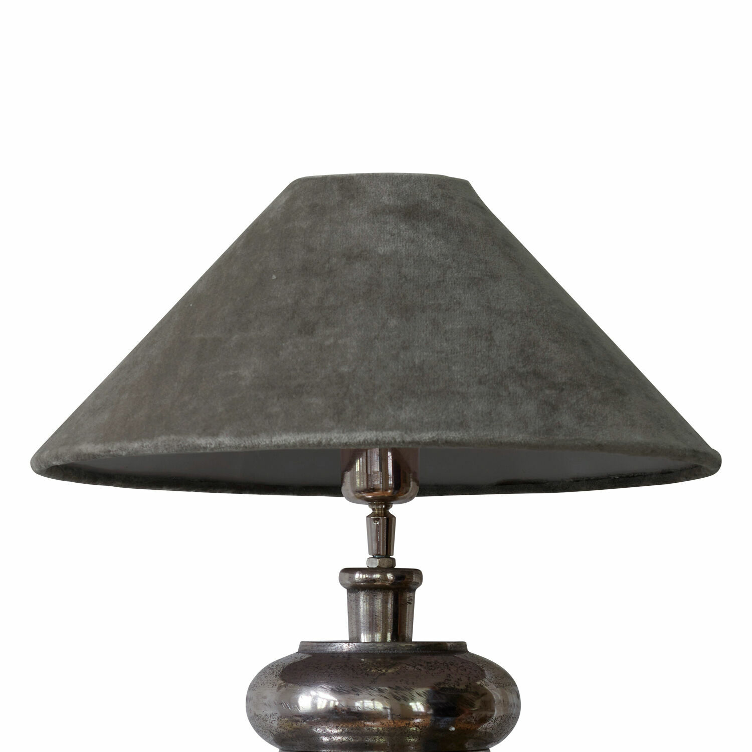 grigio Paralume grigio Emmera in materiale morbido su base metallica, lampada decorativa moderna