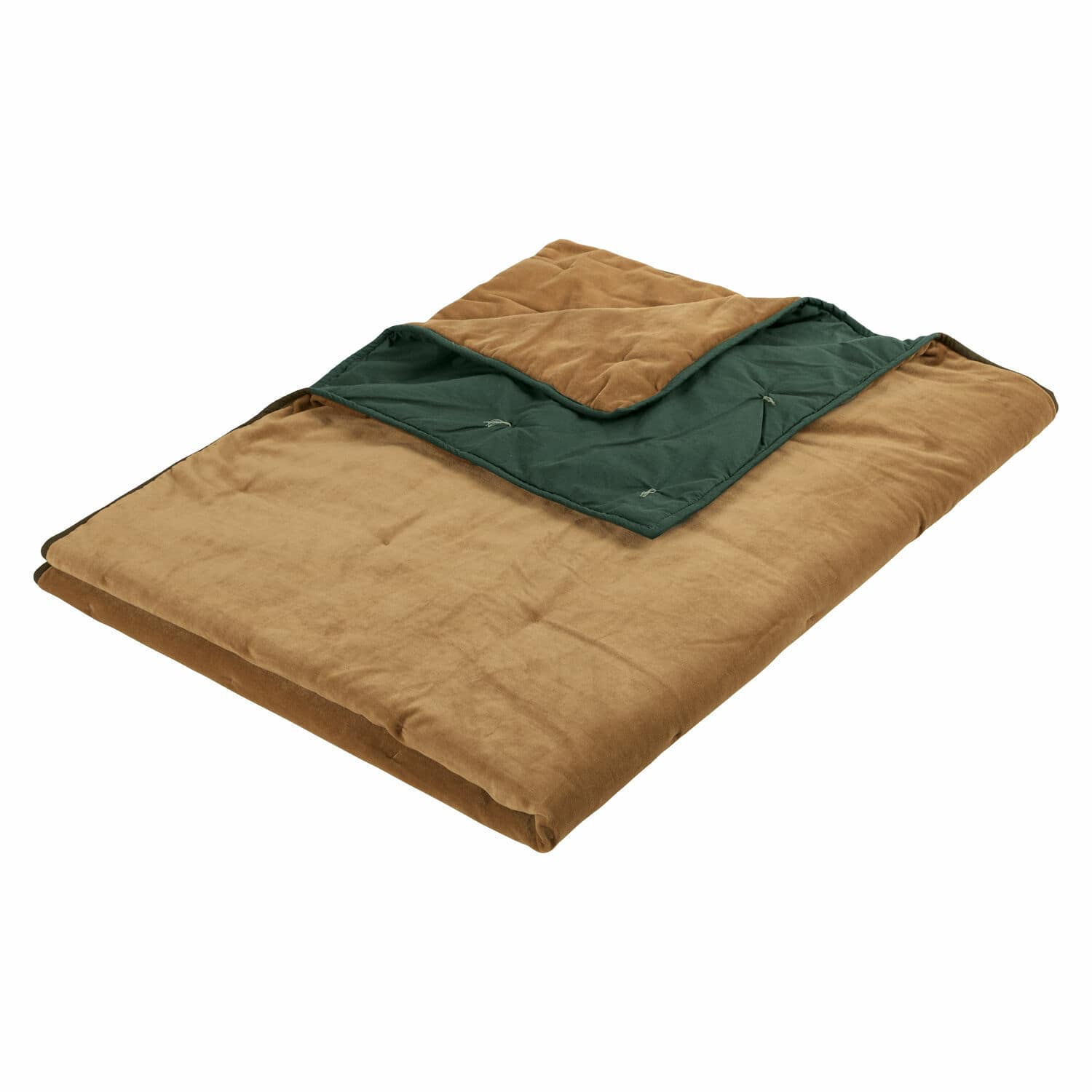 Coperta reversibile Murs giallo e verde, tessuto morbido, accessorio decorativo