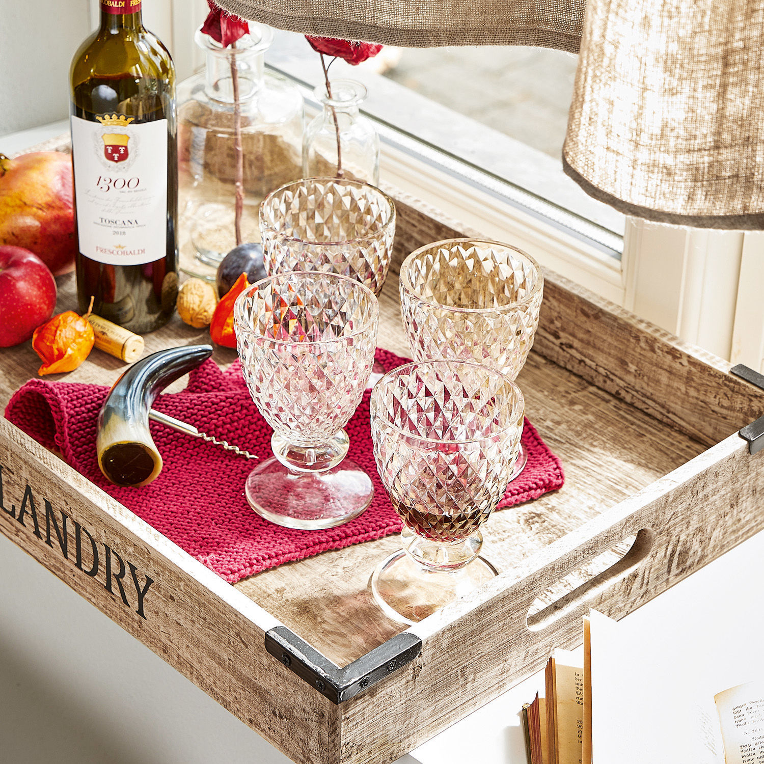 Set di 4 bicchieri da vino Nantes