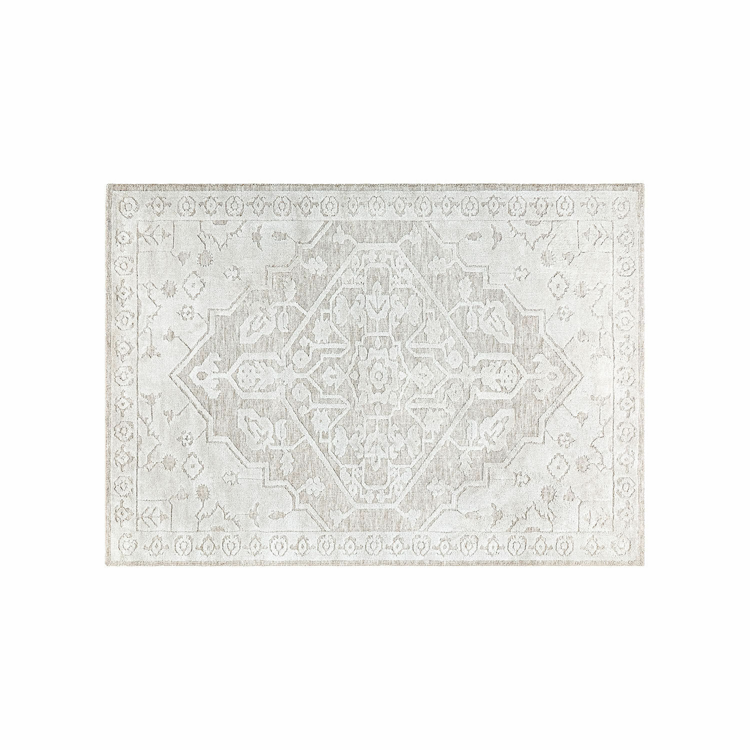 Tappeto Armidale Tappeto decorativo beige chiaro con motivo geometrico, materiale morbido, stile vintage elegante