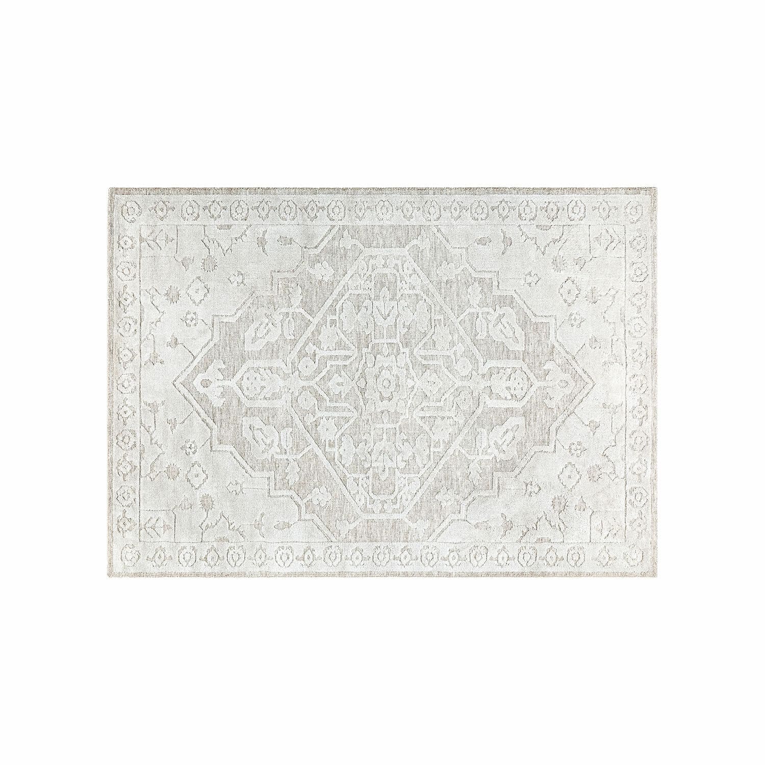 Tappeto Armidale Tappeto decorativo beige chiaro con motivo geometrico, materiale morbido, stile vintage elegante