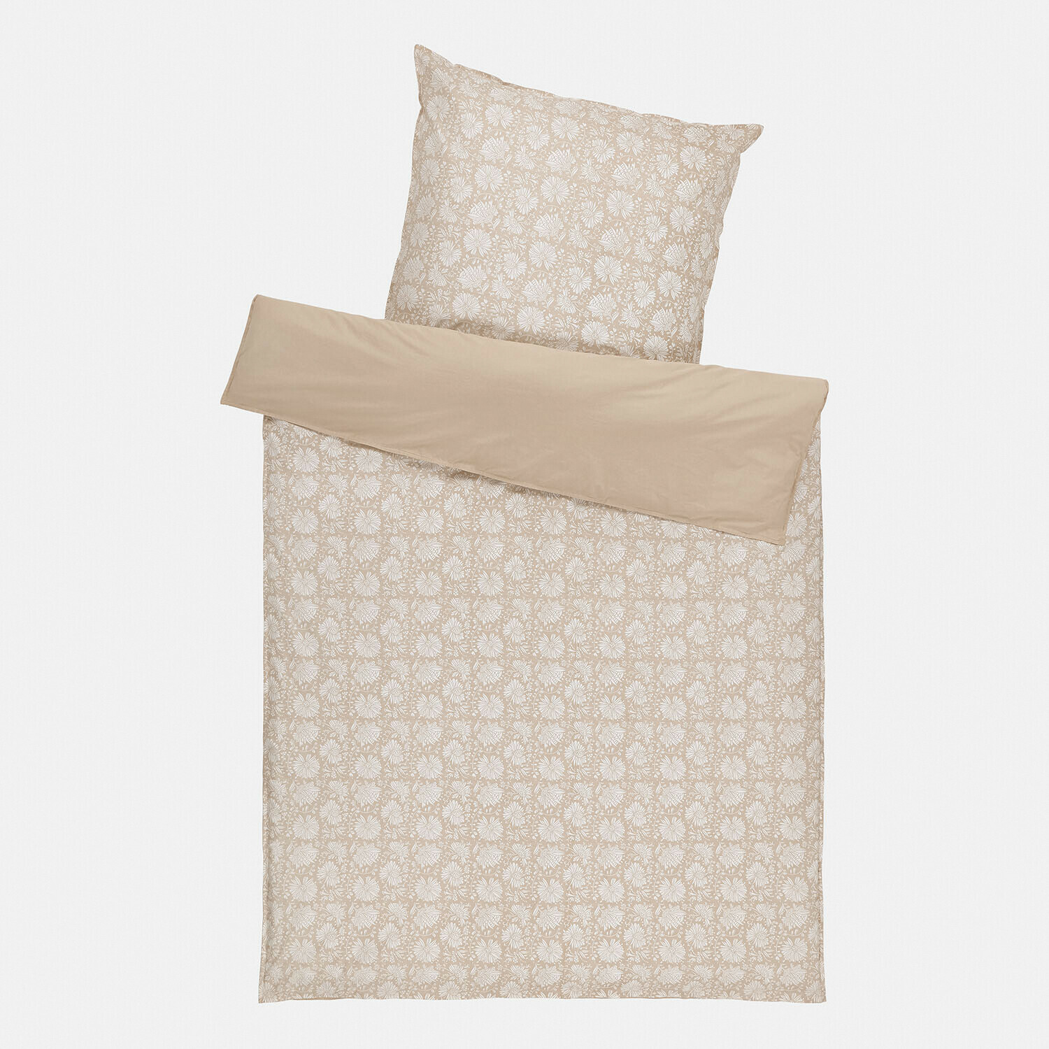 marrone/beige Biancheria da letto Jouvenay marrone beige con motivo floreale, tessuto morbido e confortevole