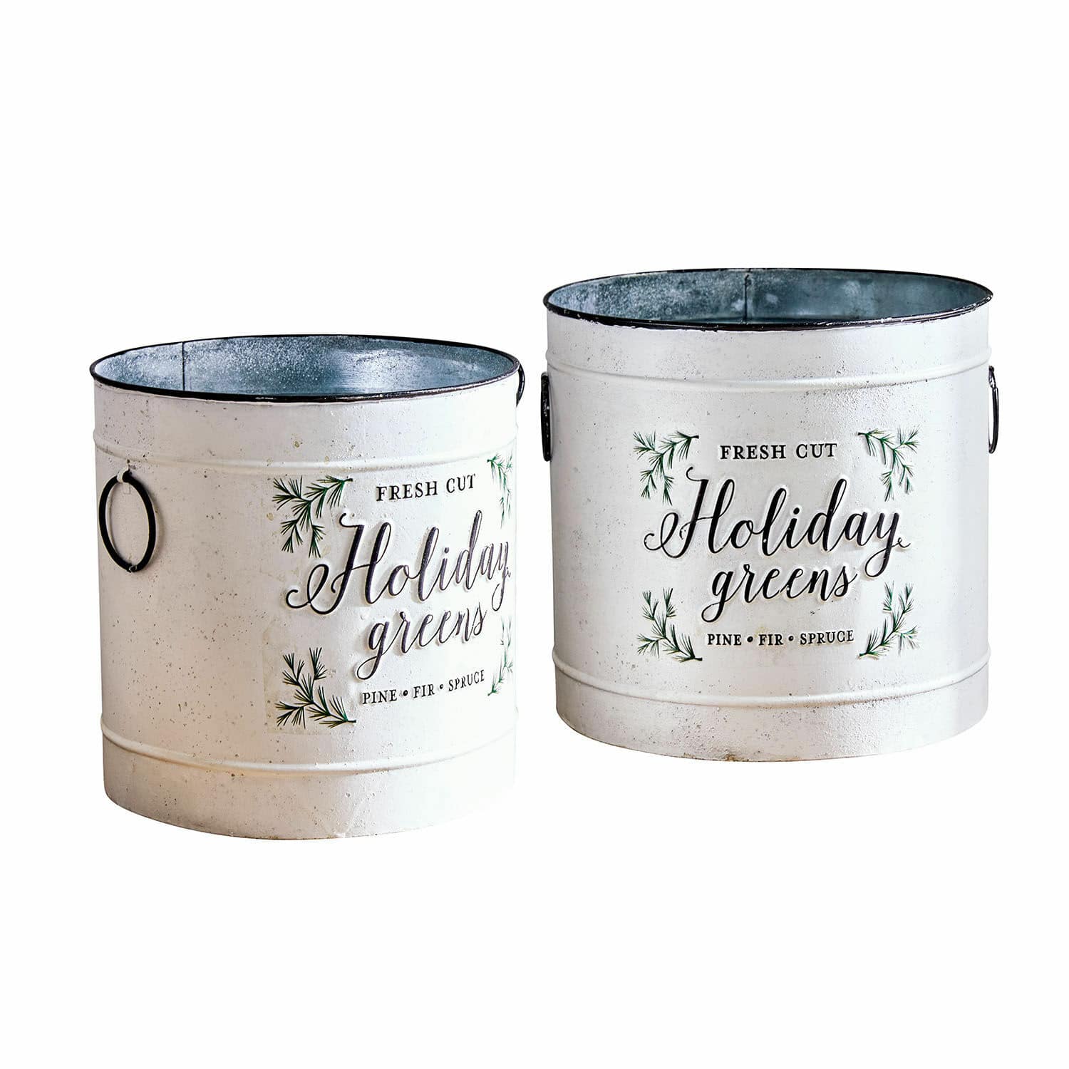 Coppia di portavasi Holiday Greens
