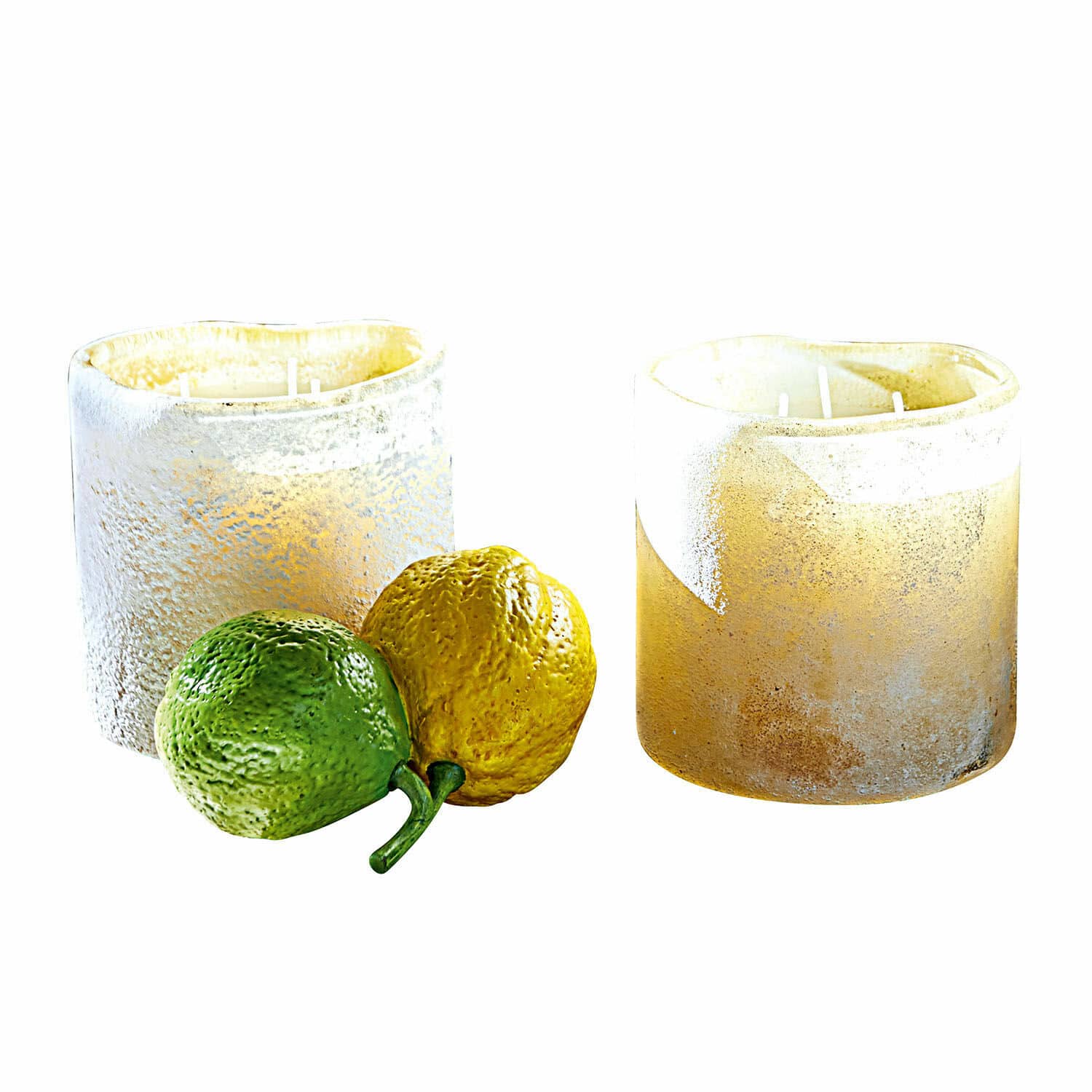 Coppia di portacandele con candele Caladia