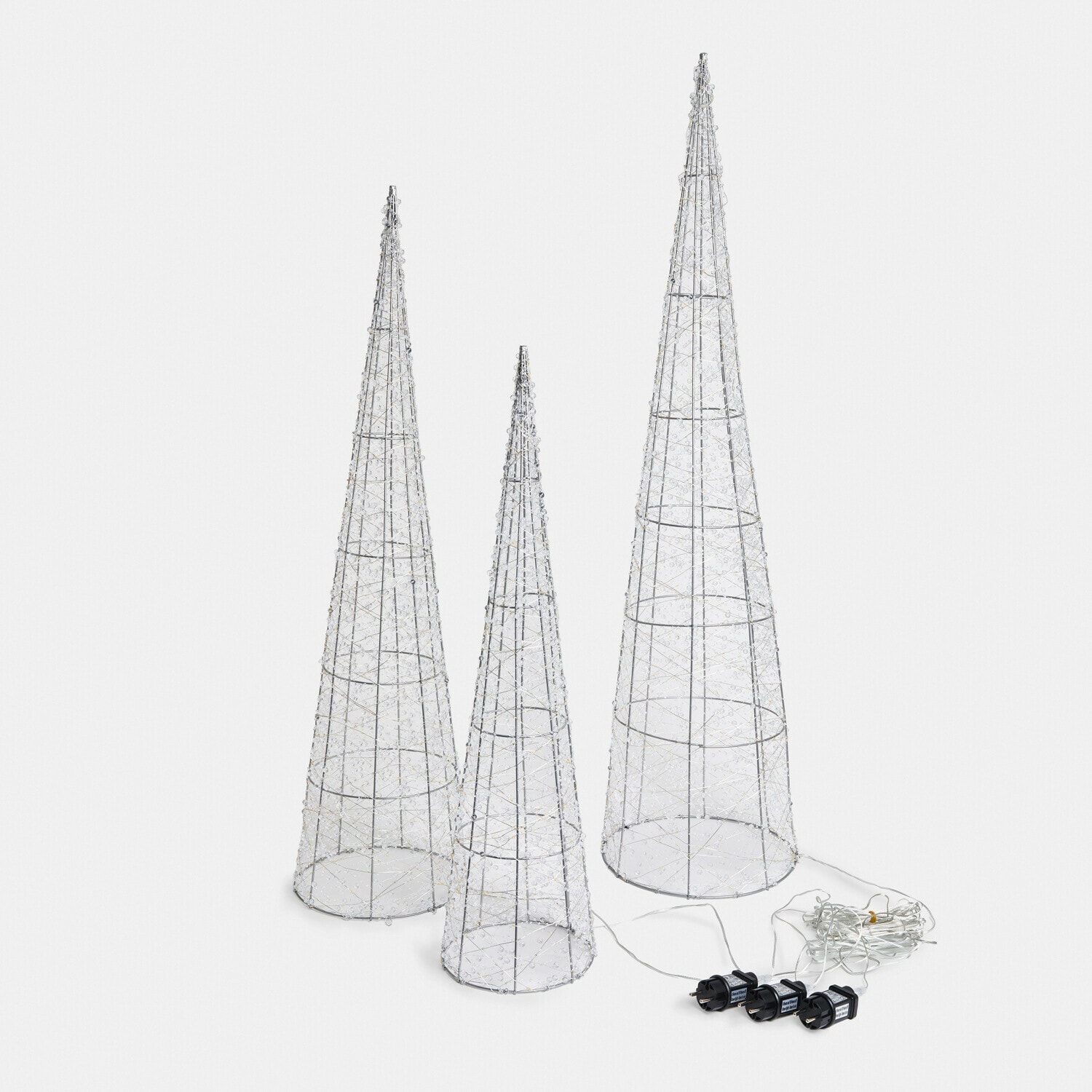 Set di 3 alberi a LED Clairune