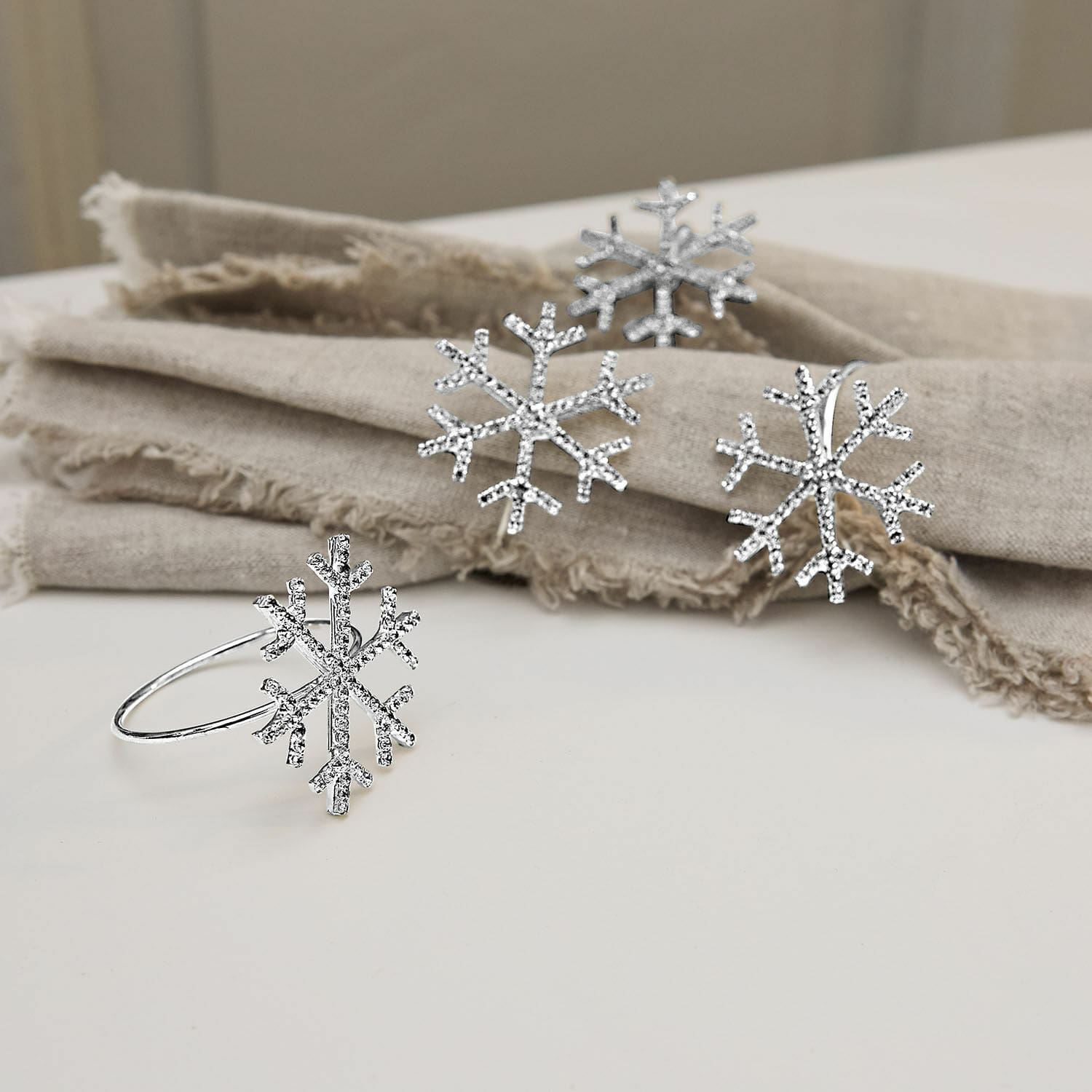 Set di 4 portatovaglioli ad anello Noel