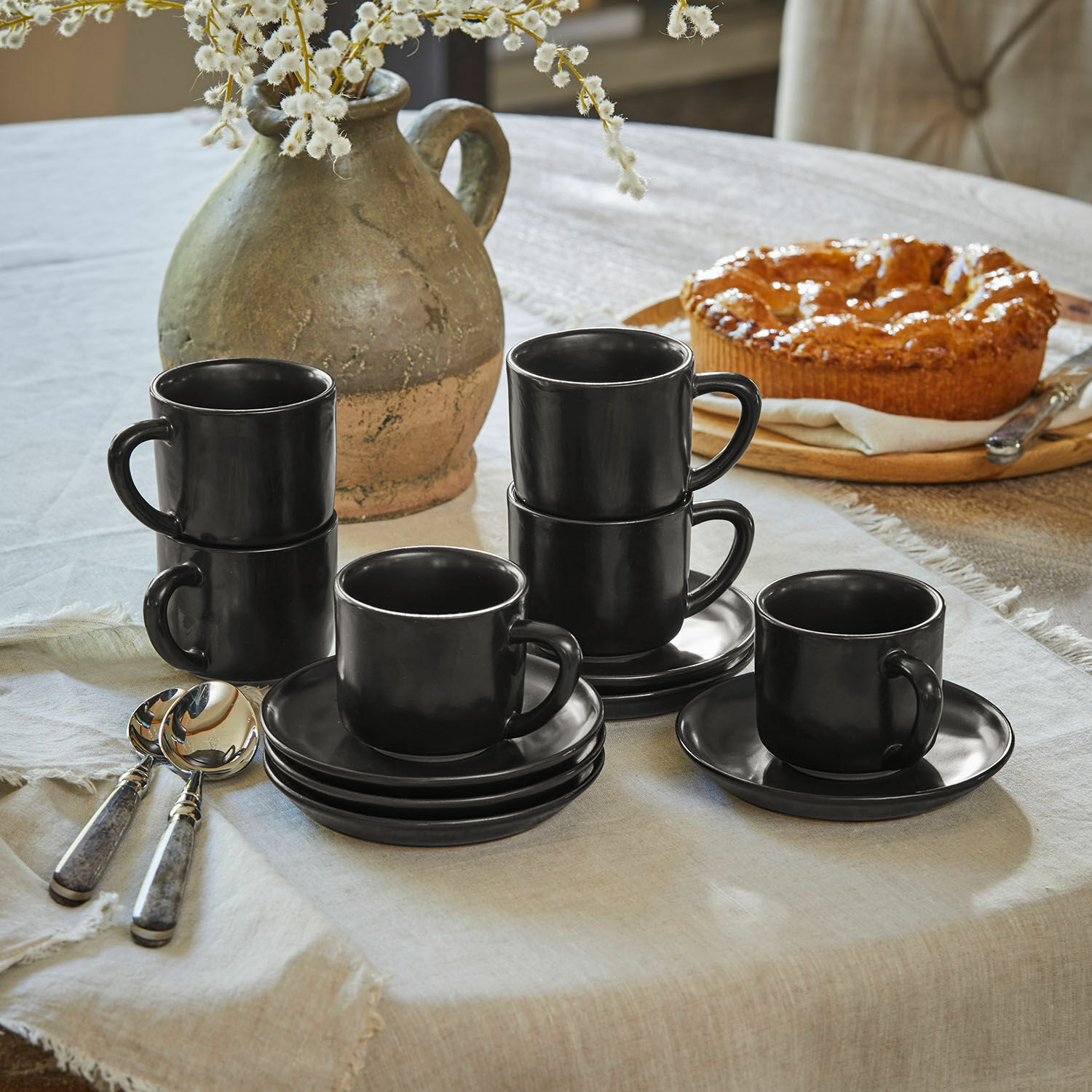 Set di 6 tazze con piattino Biarré
