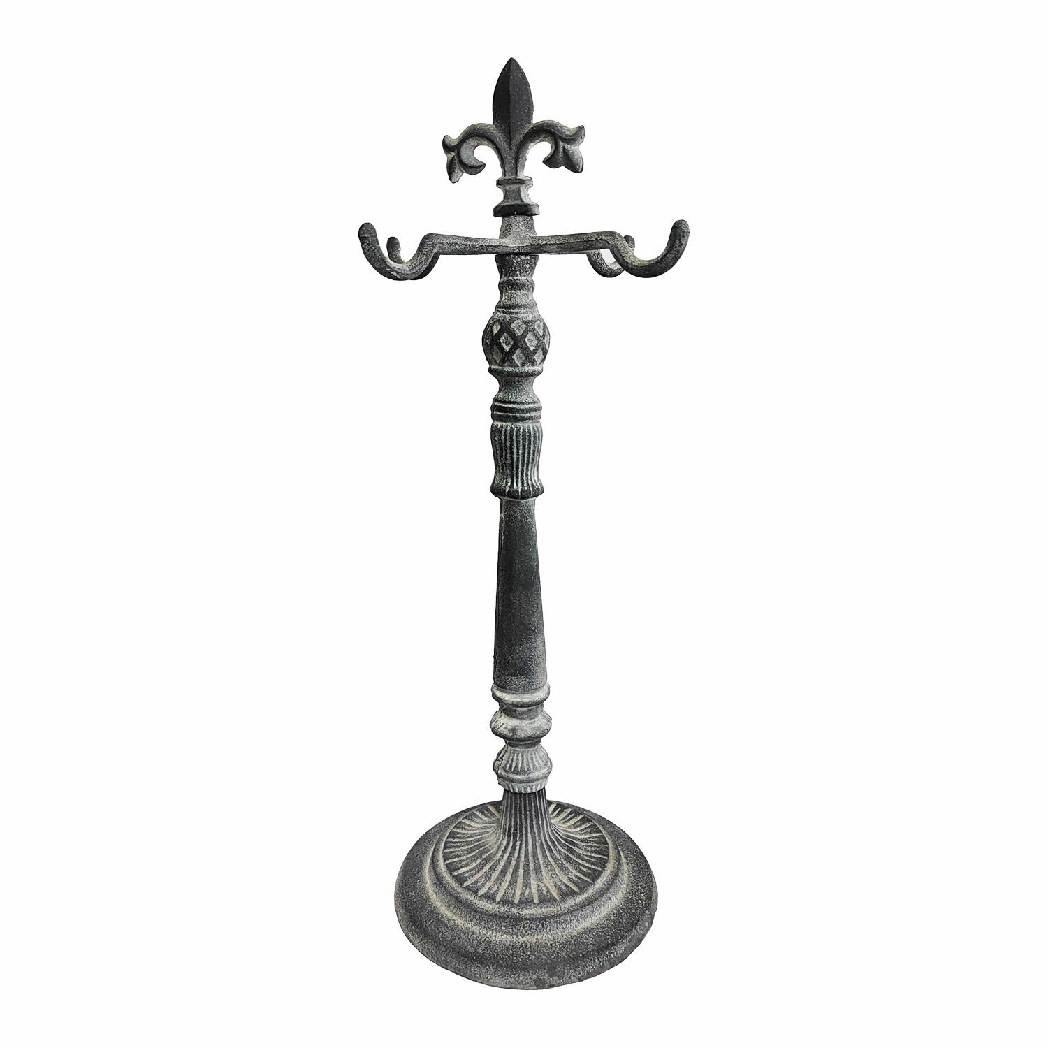 grigio antico Supporto per corona Antwan in metallo grigio antico, design decorativo e stabile