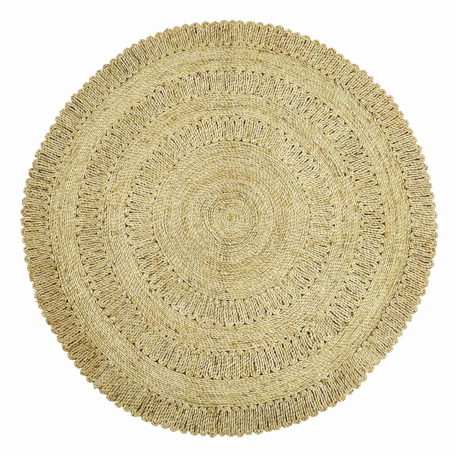 Tappeto Arendel Tappeto rotondo in corda naturale beige, ideale per decorazioni d'interni e pavimenti