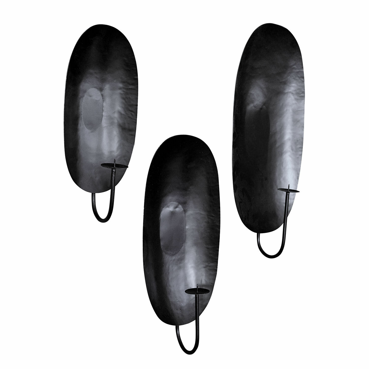 Set di 3 portacandele da parete Lappion