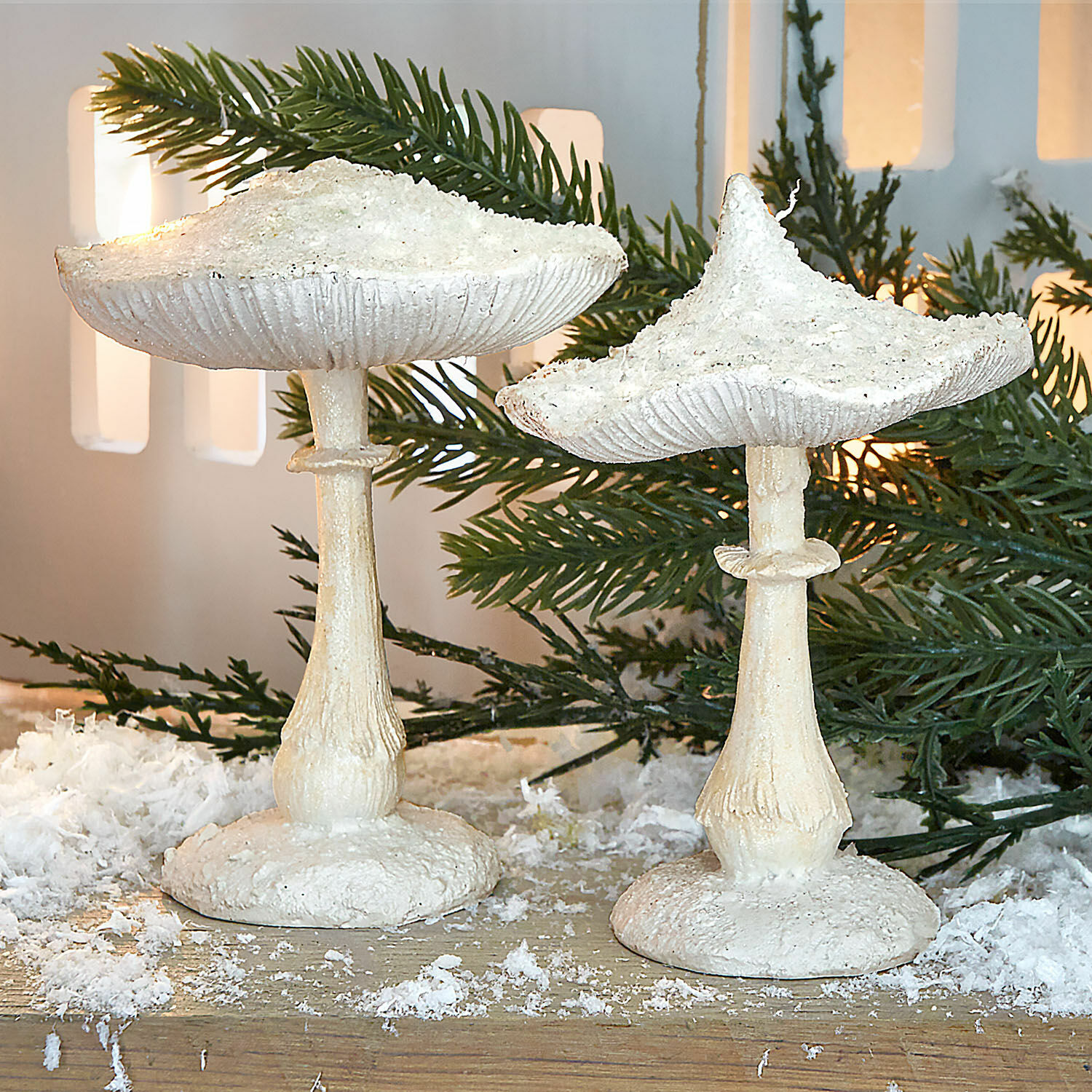 Coppia di funghi decorativi Viresto