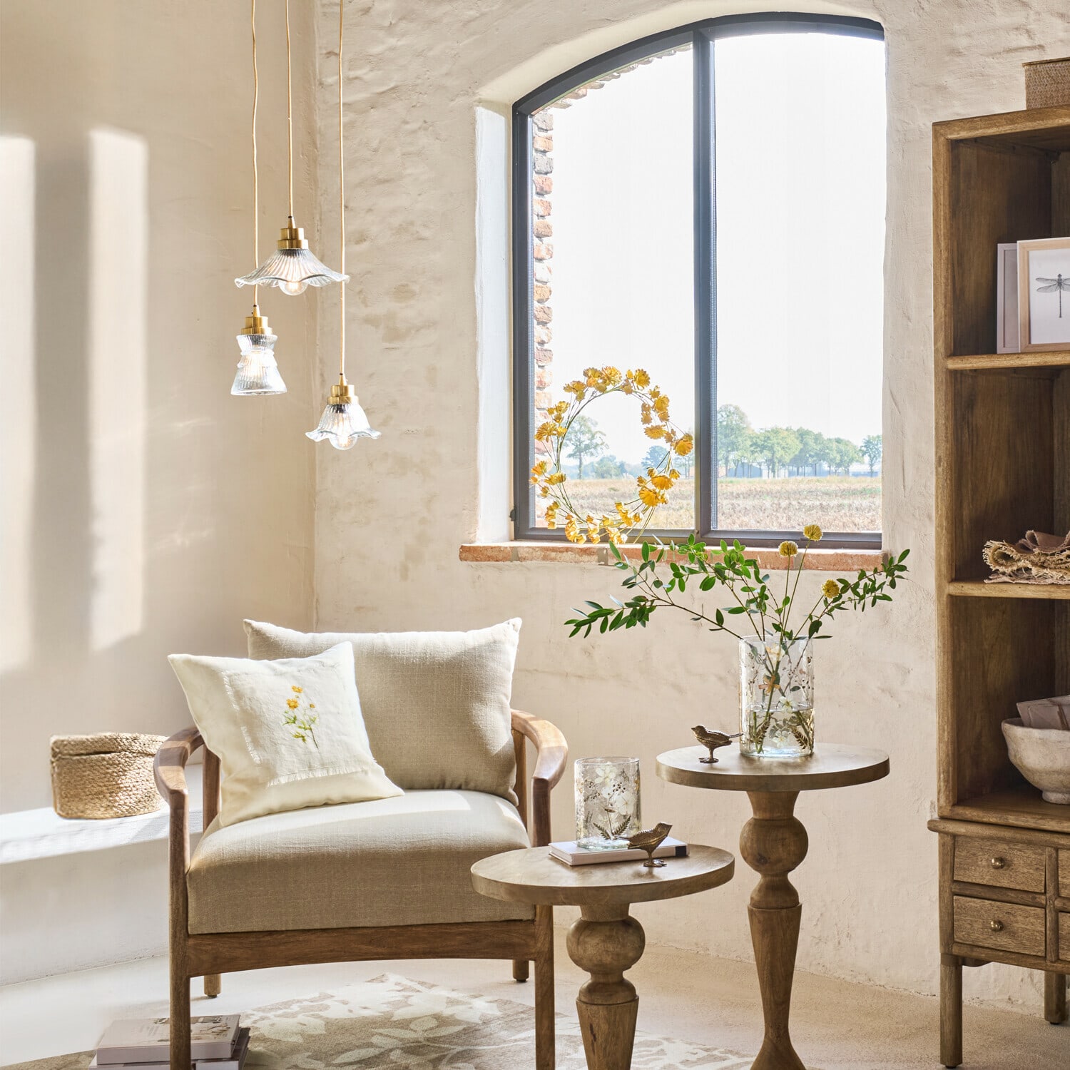 Set di 3 lampade a sospensione Lunaras