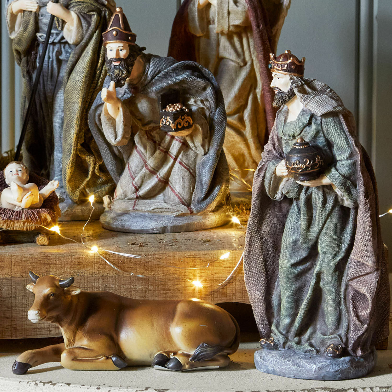 Set di 11 personaggi del presepe Luniva