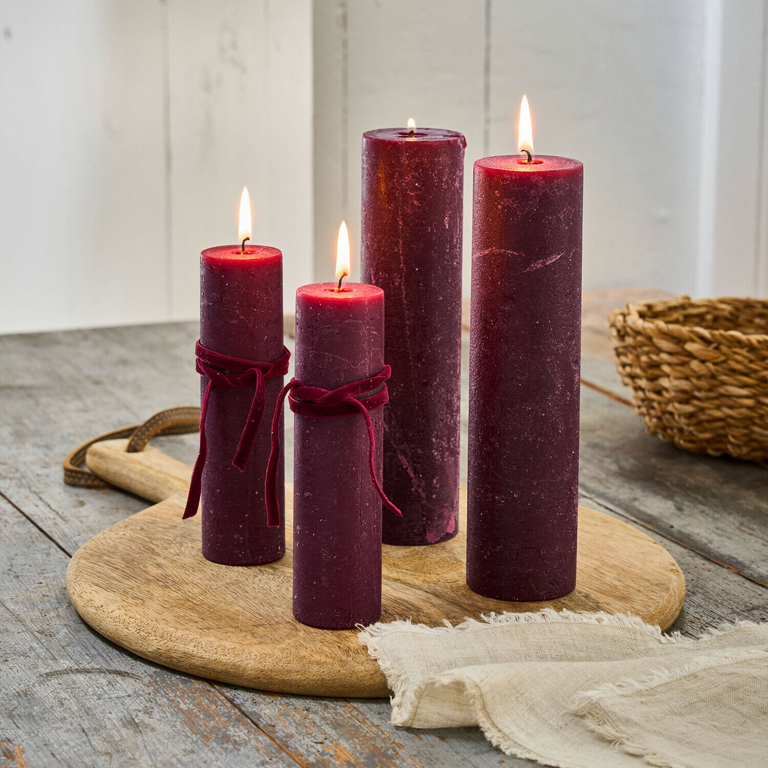 Set di 4 candele Avinal