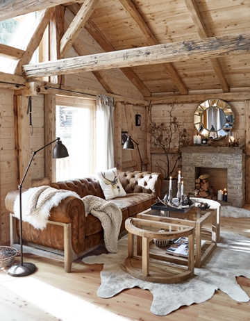 Look rustico per lo stile chalet
