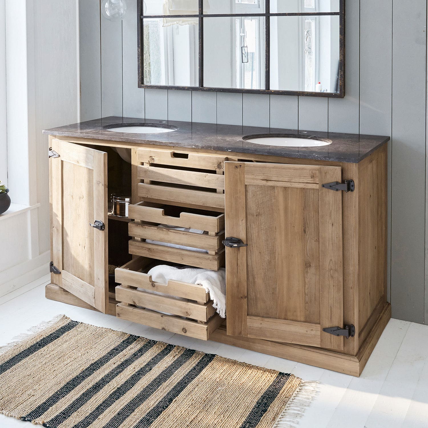 Mobile con doppio lavabo Corentin