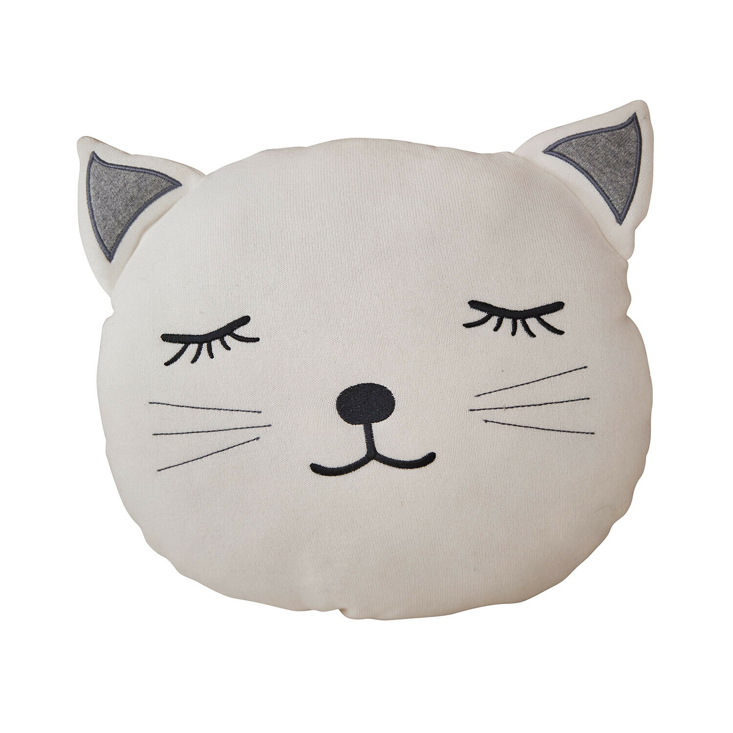 Cuscino Junari Cuscino decorativo a forma di gatto in cotone color crema, morbido e confortevole per la cameretta