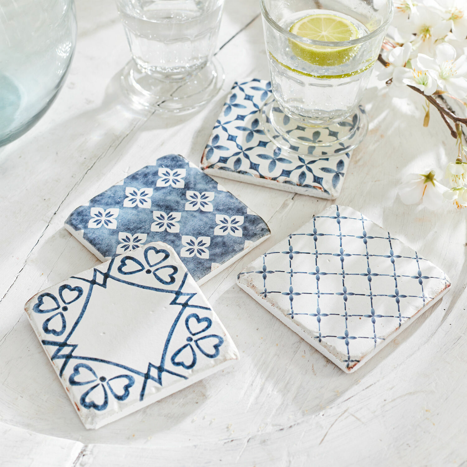 Set di 4 sottobicchieri Sliwa