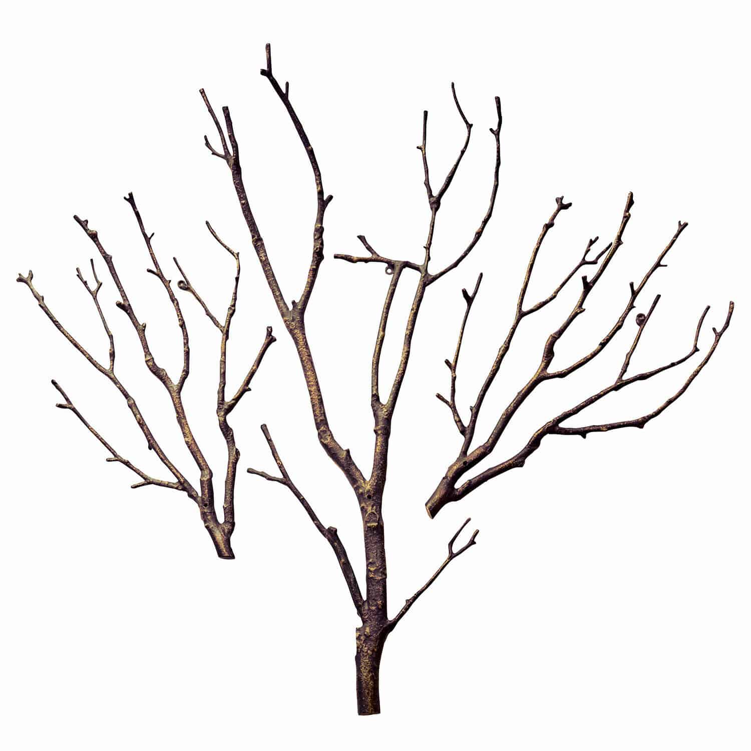 Decorazione da parete Osservante Rami decorativi in metallo marrone per eleganti decorazioni da parete e interni