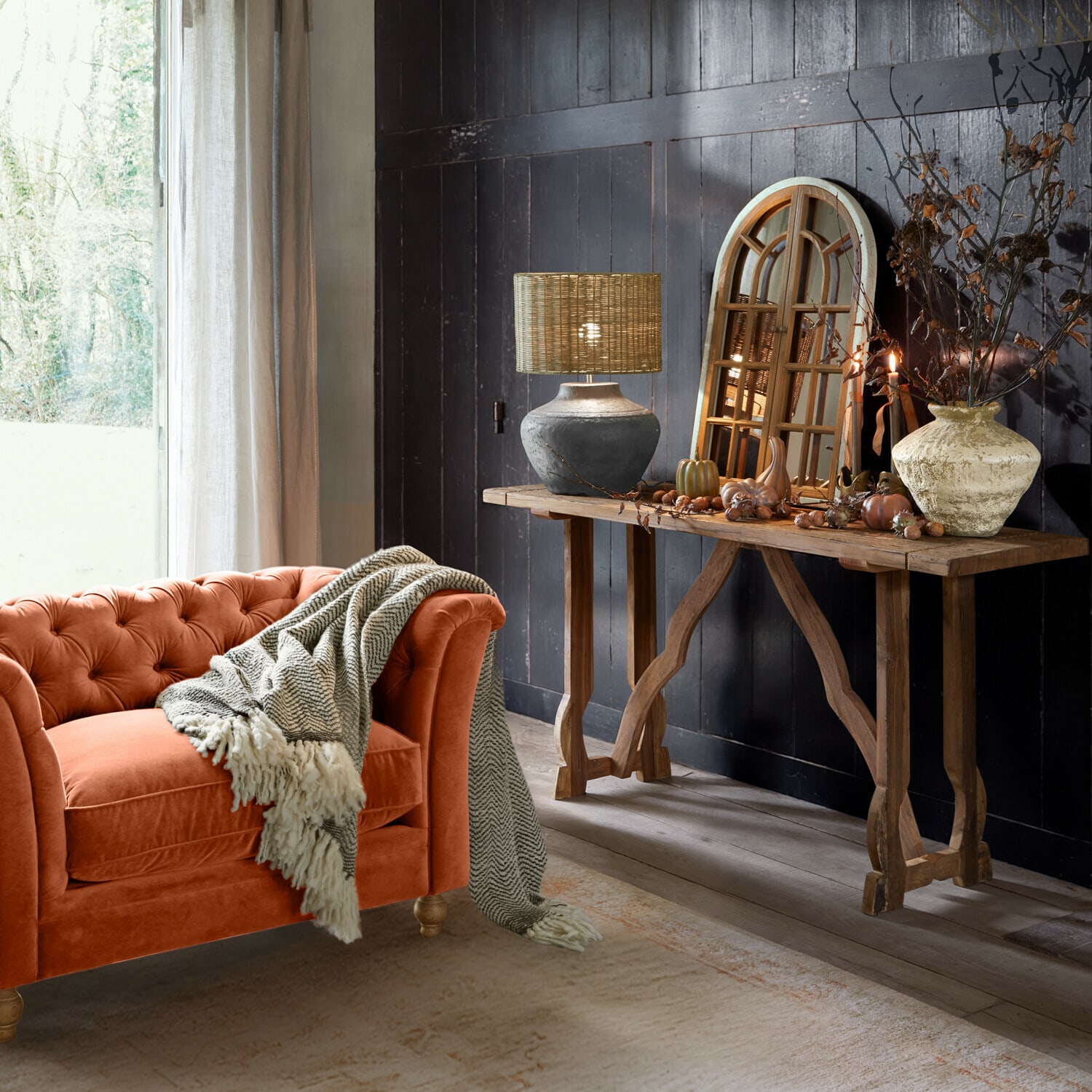 Finestra decorativa con specchio Montévine