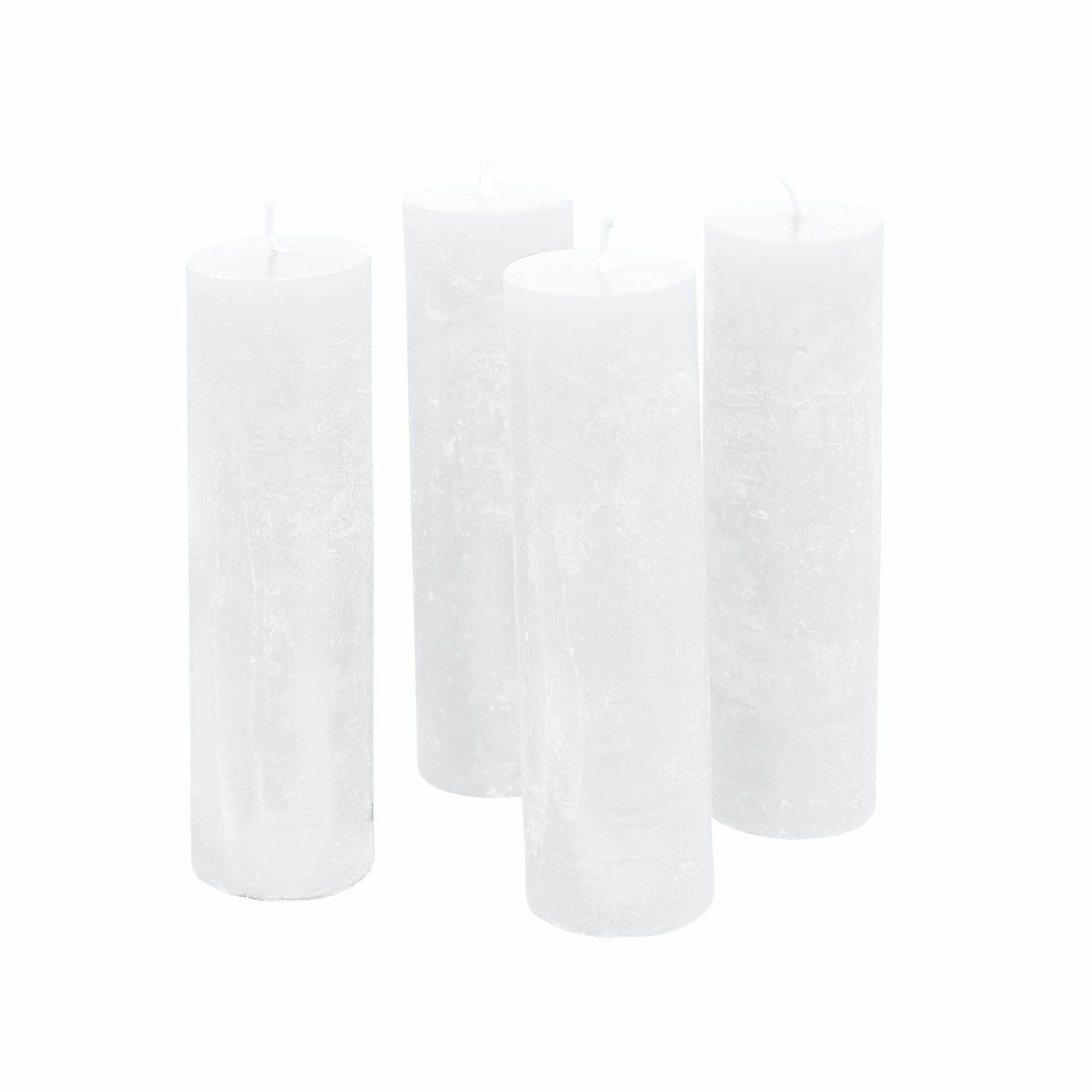crema Set di 4 candele Muriel crema in cera, elemento decorativo elegante per interni