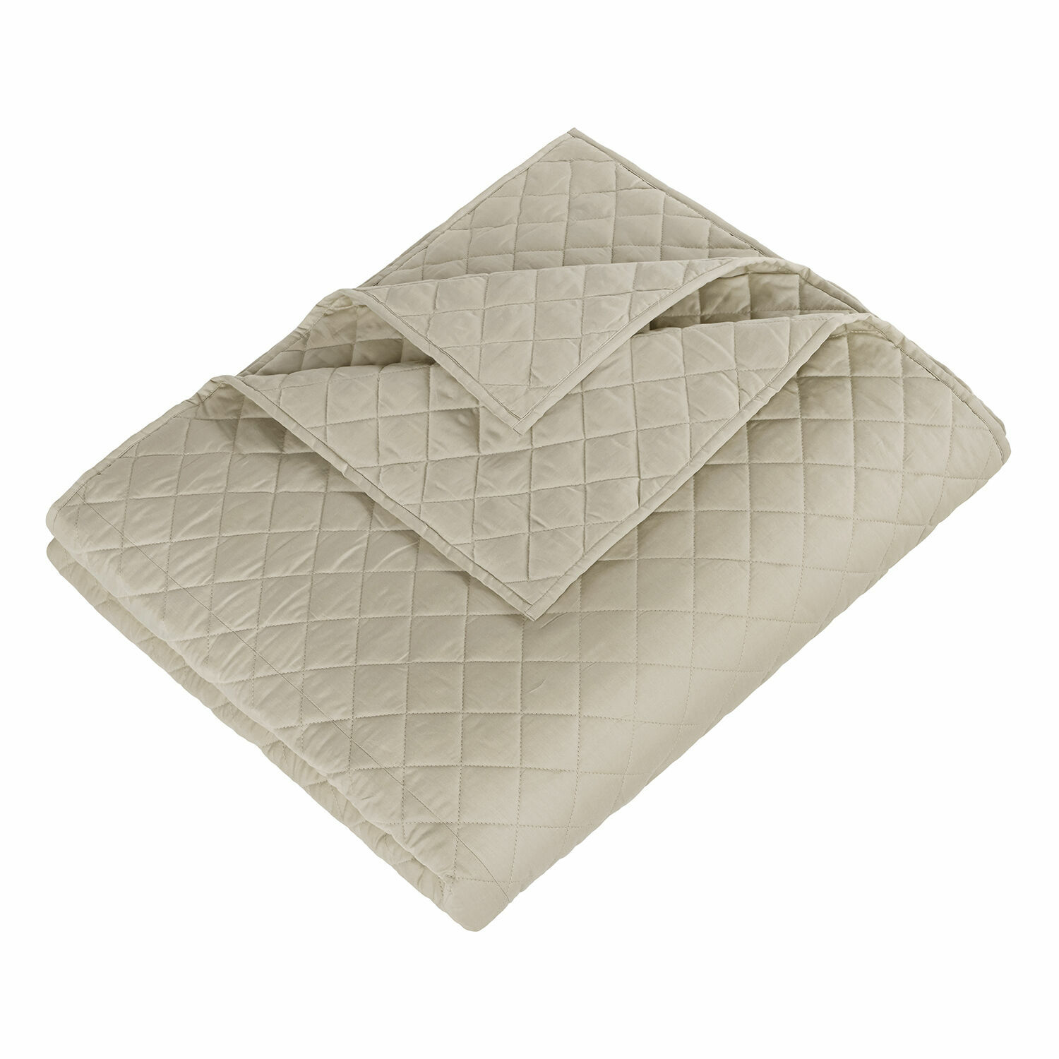 Trapunta Jolique Coperta trapuntata beige in tessuto morbido, ideale per decorare camera da letto e soggiorno