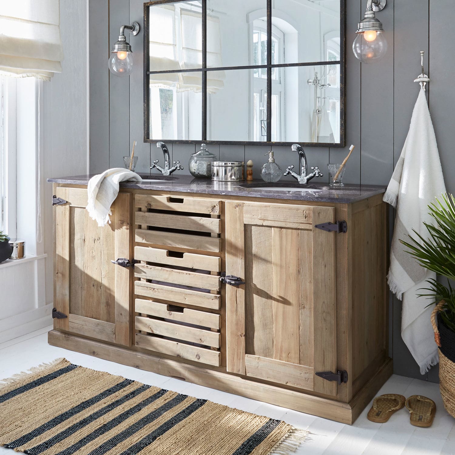 Mobile con doppio lavabo Corentin