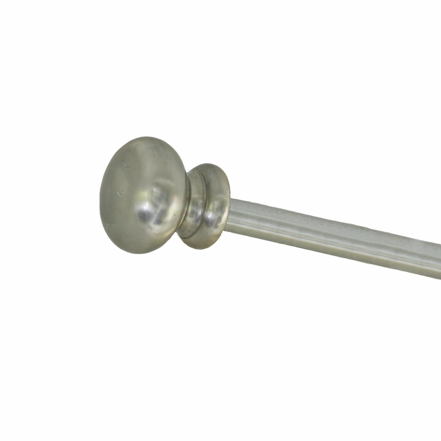 argento Bastone per tende Henderson in metallo argento con terminale rotondo per appendere tende
