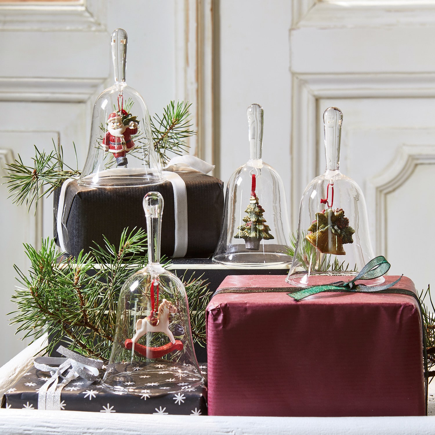 Set di 4 campane di Natale Aribelle