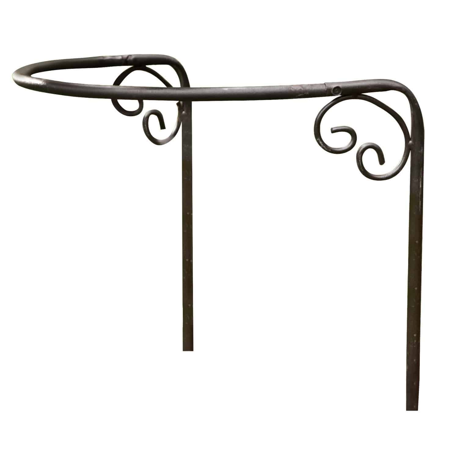 Sostegno per rose Cunfin Supporto per piante in metallo nero con decorazioni a spirale per giardino o balcone