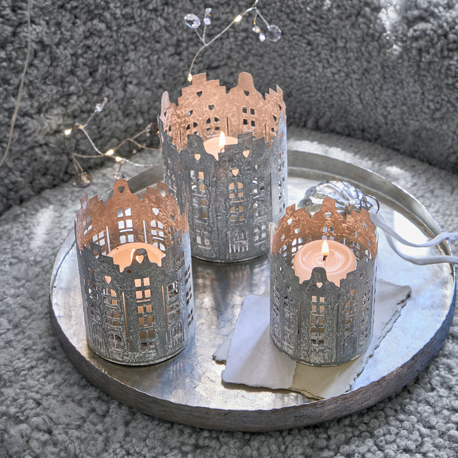 Set di 3 portalumini Jørnvik