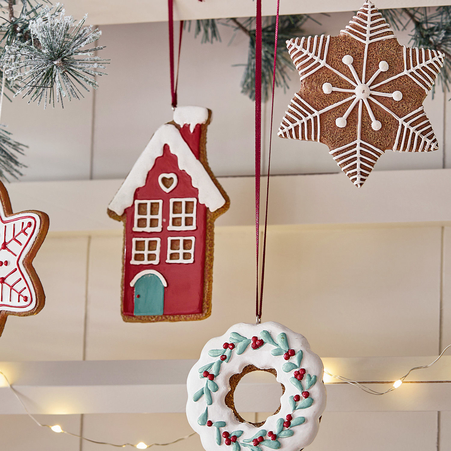 Set di 4 decorazioni da appendere Hestur