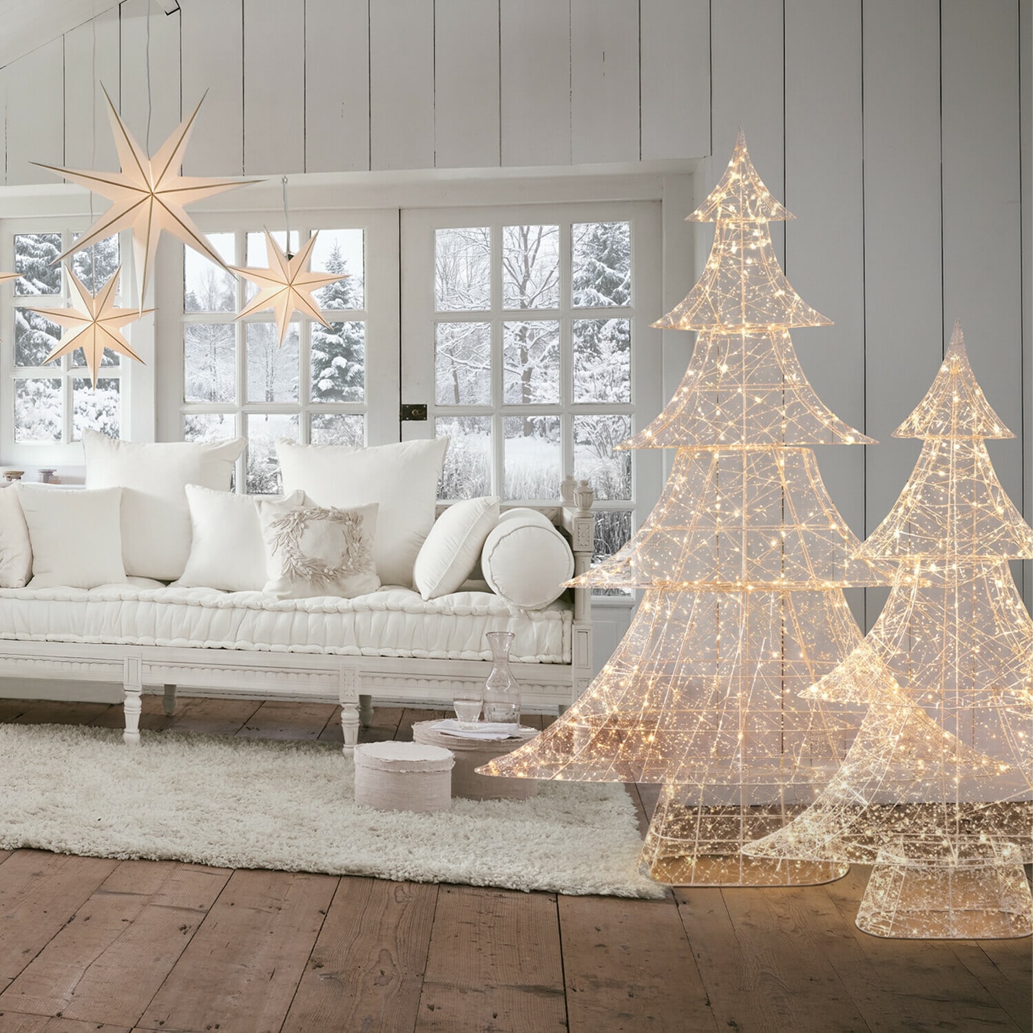 Coppia di alberi di Natale a LED Frosthem