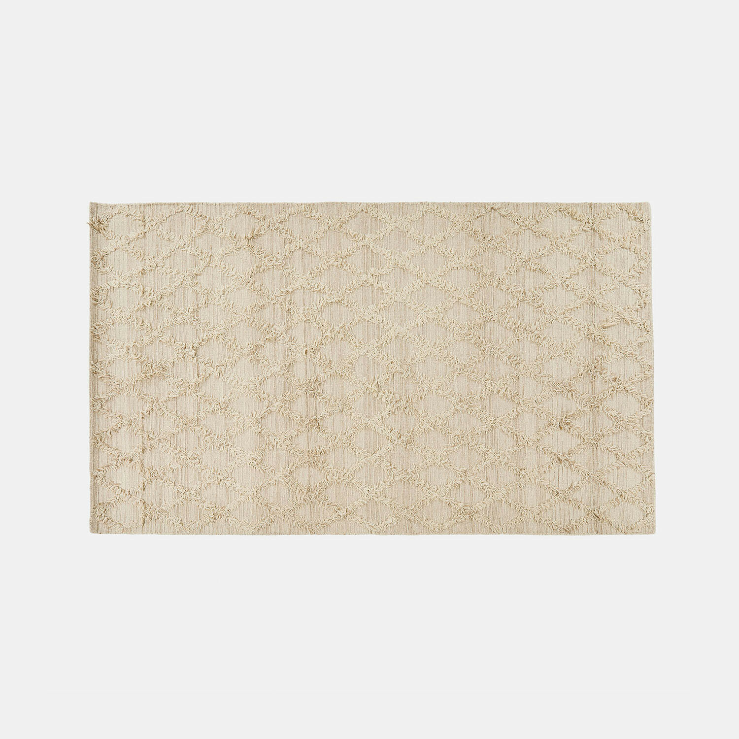 Tappeto Yoann Tappeto beige con motivo geometrico in materiale morbido, ideale per soggiorno o camera da letto