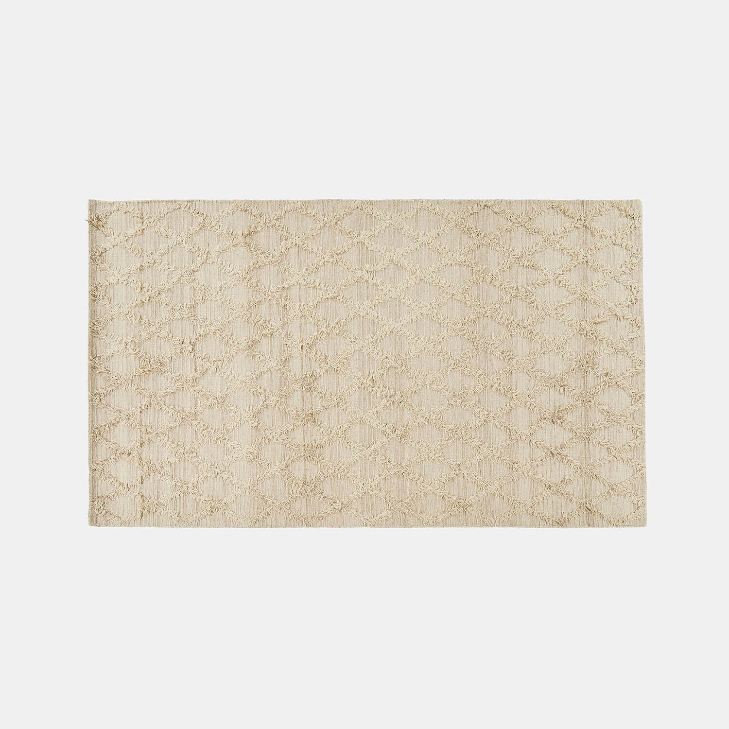 Tappeto Yoann Tappeto beige con motivo geometrico in materiale morbido, ideale per soggiorno o camera da letto