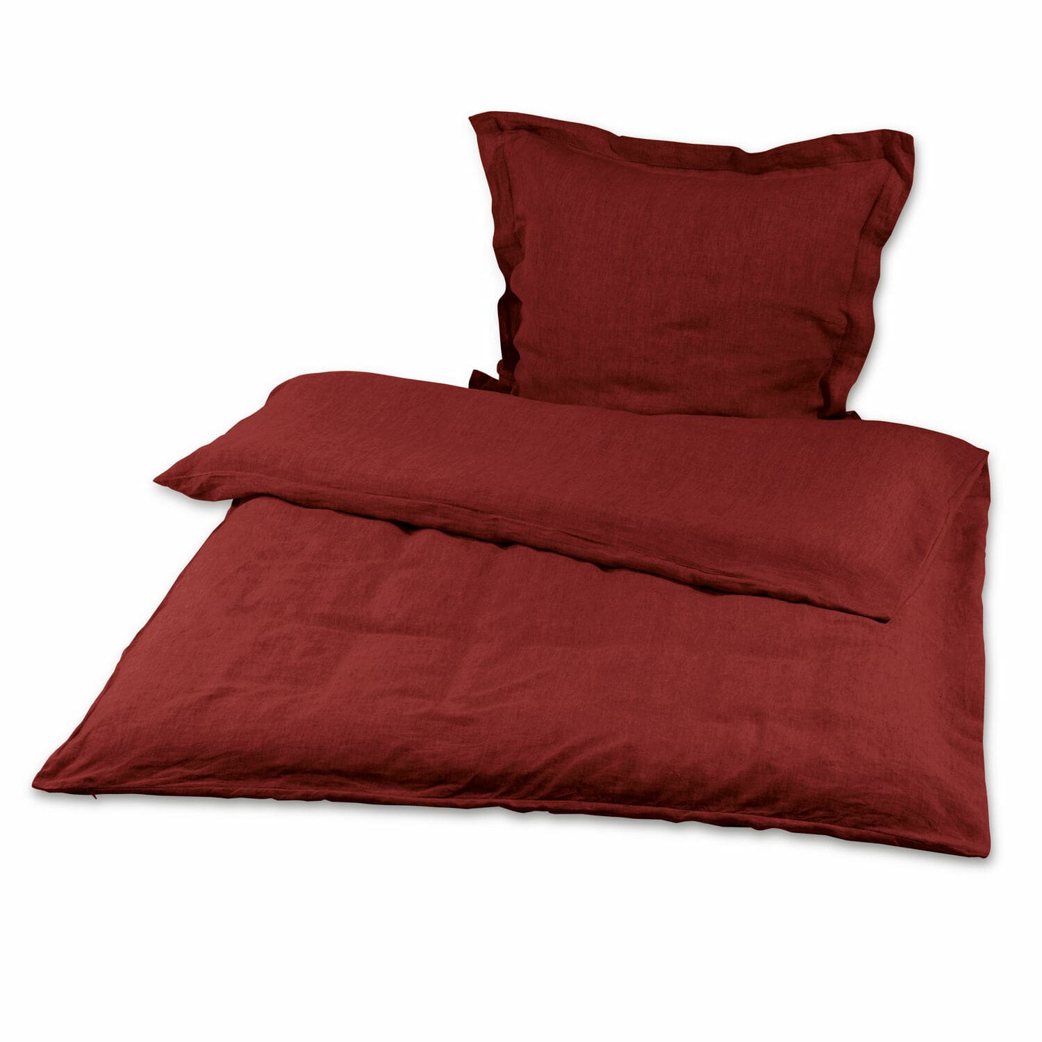 rosso Biancheria da letto Kilanema in lino rosso, morbida e confortevole, perfetta per la camera da letto