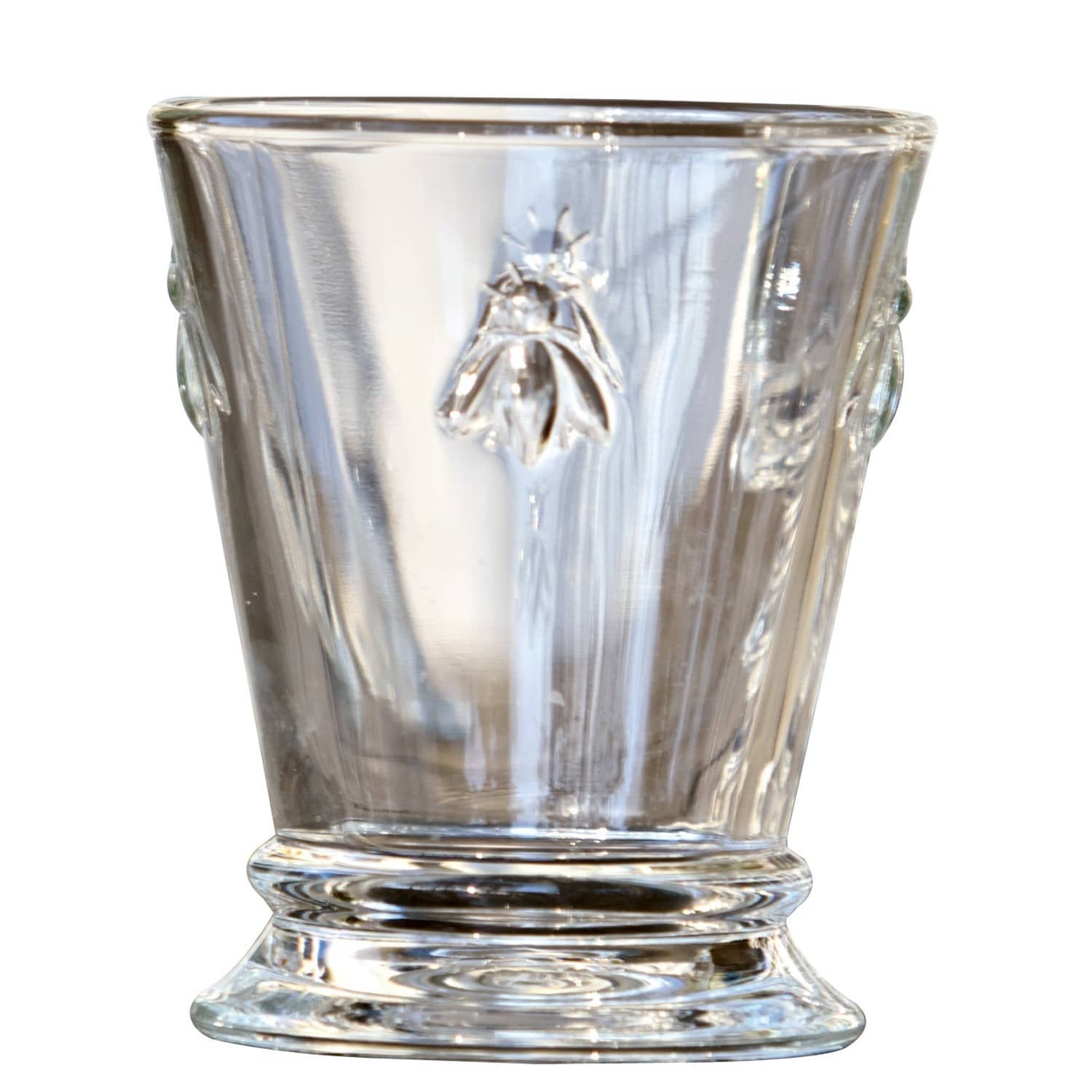 Set di 6 bicchieri da acqua Abeille Bicchiere trasparente in vetro con rilievo ape, decorativo e funzionale per la casa