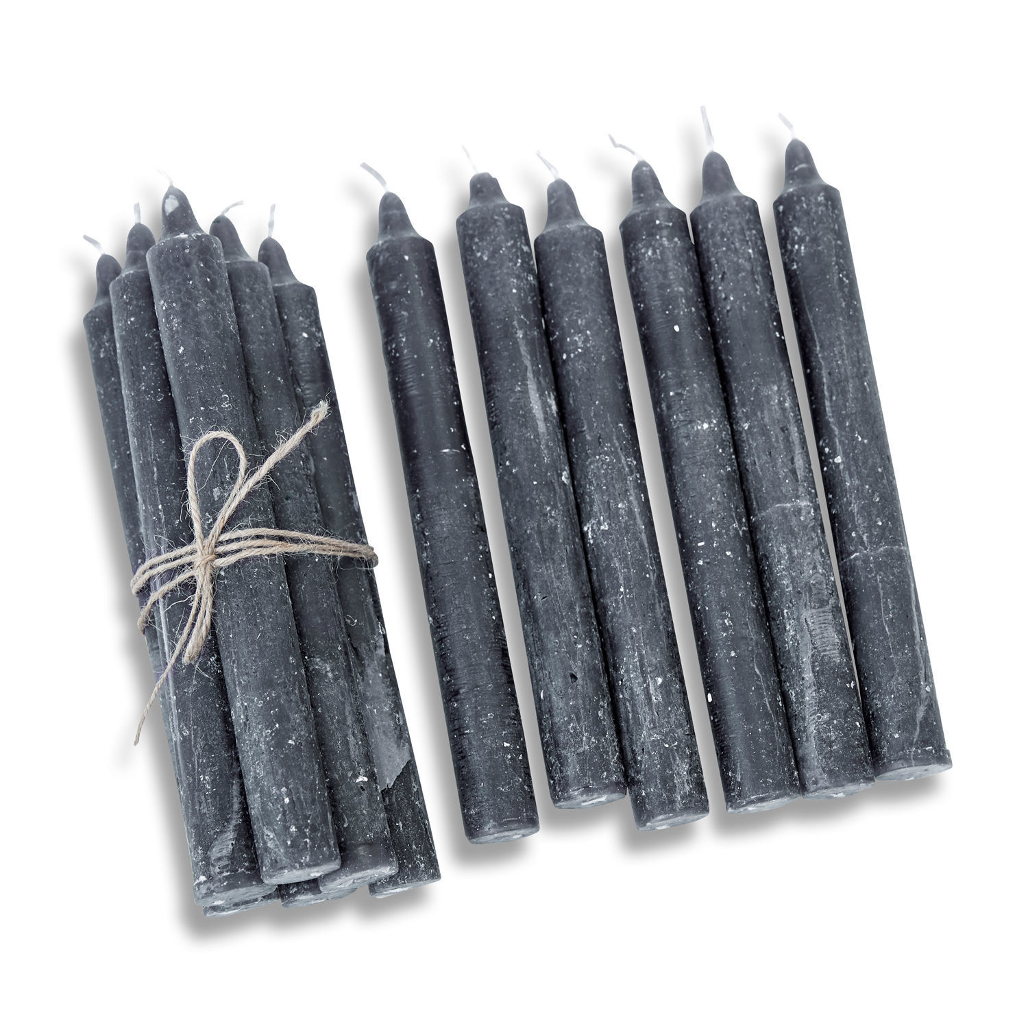 antracite Set da 12 candele Bauceau antracite in cera, decorative ed eleganti per interni