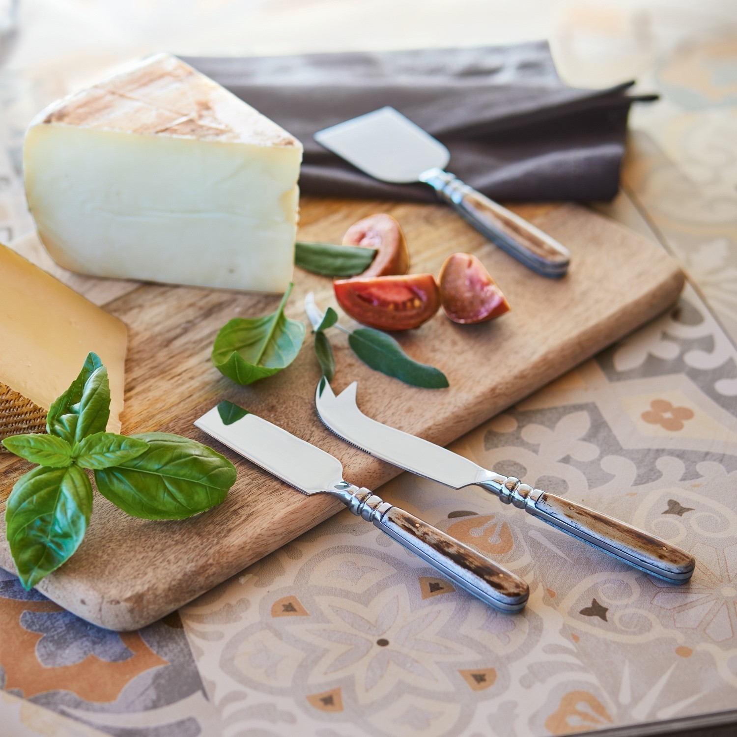 Set di 3 coltelli per formaggio Prasville