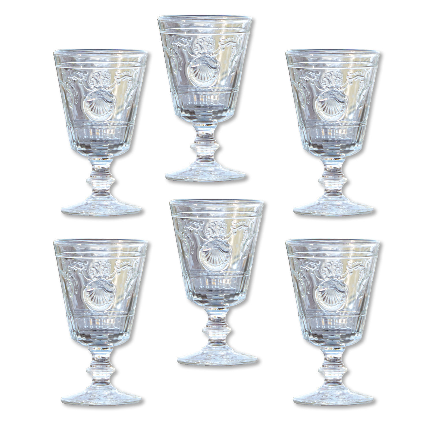 Set di 6 bicchieri da vino Beroille