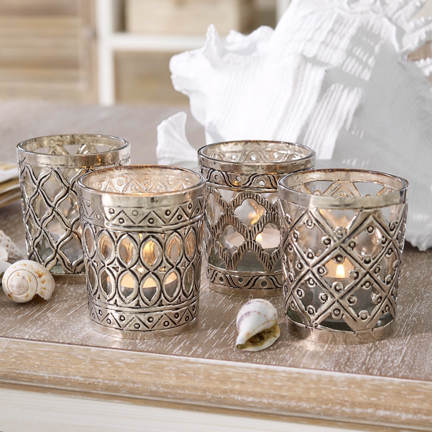 Set di 4 portalumini Ardah
