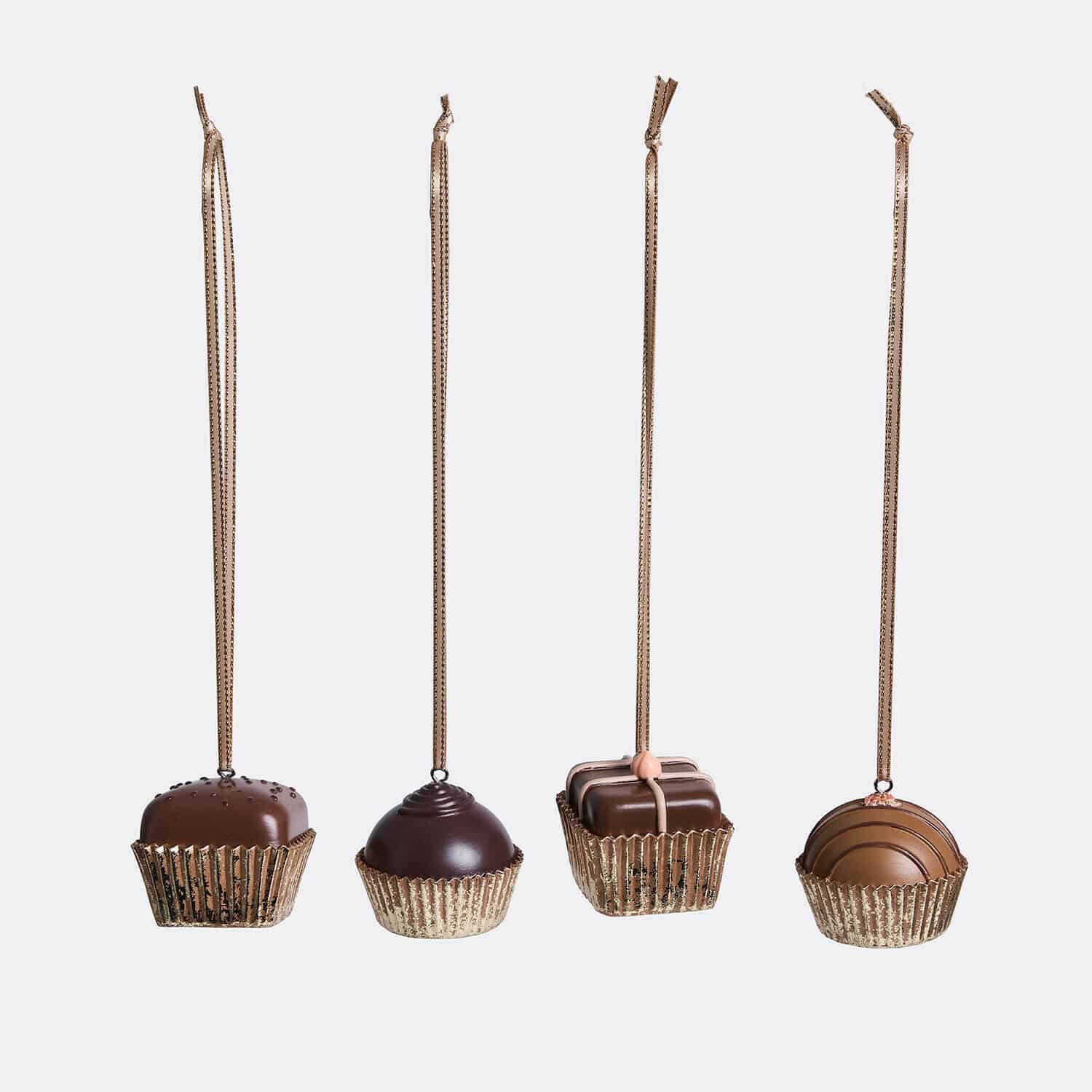 Set di 4 decorazioni da appendere Mufini