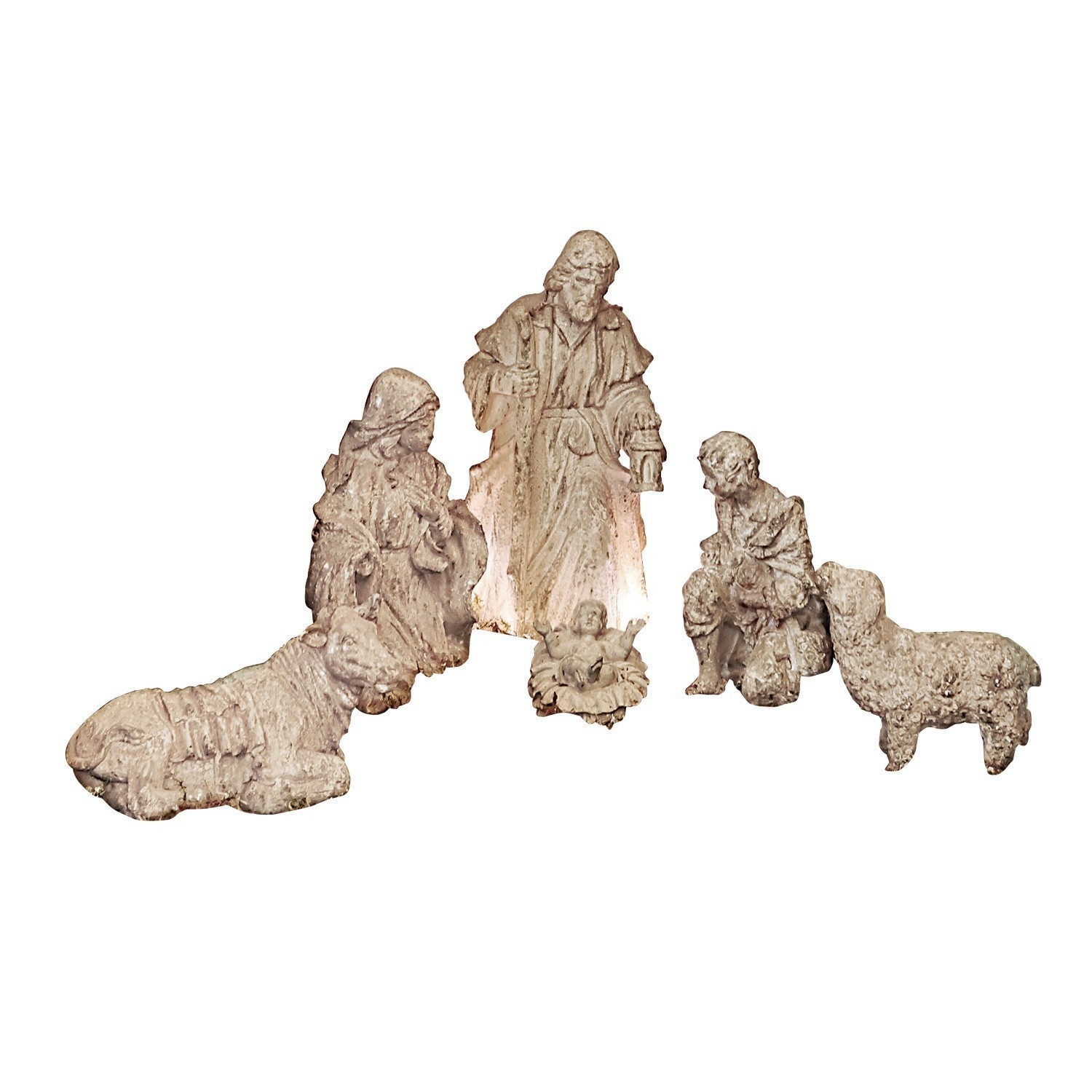 Set di 6 statuine per il presepe Pouponnière
