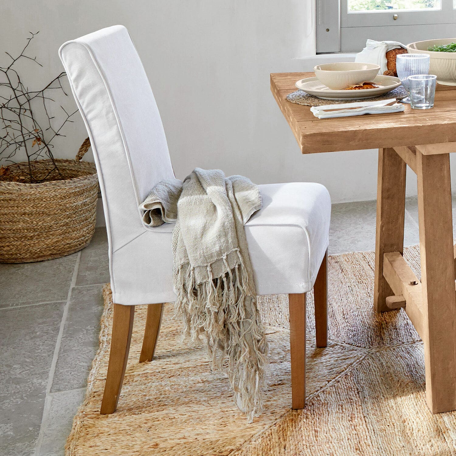 Sedia con coprisedia Mankato