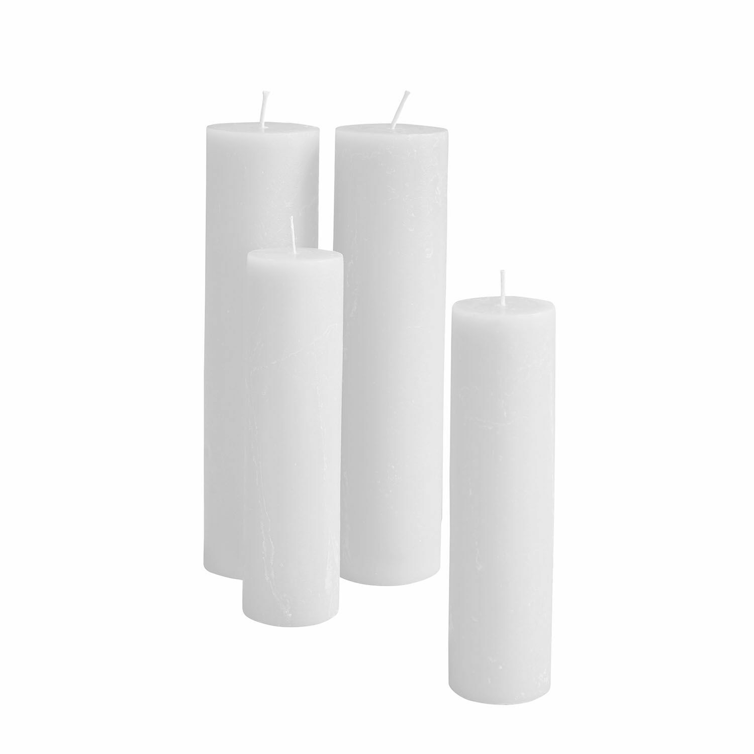 crema Set di 4 candele Avinal crema in cera, decorazione d'interni e illuminazione d'atmosfera