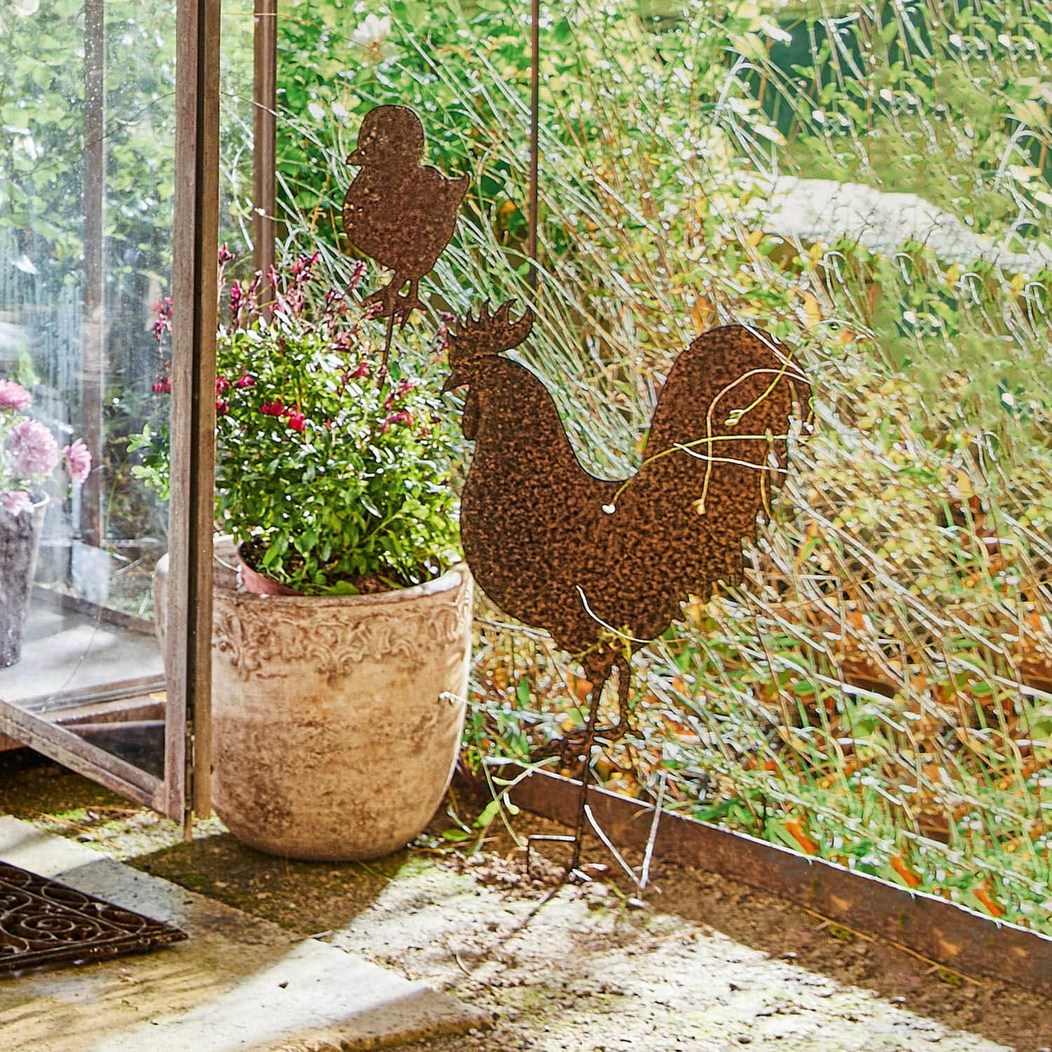 Set di 3 decorazioni da giardino con asta Arijus