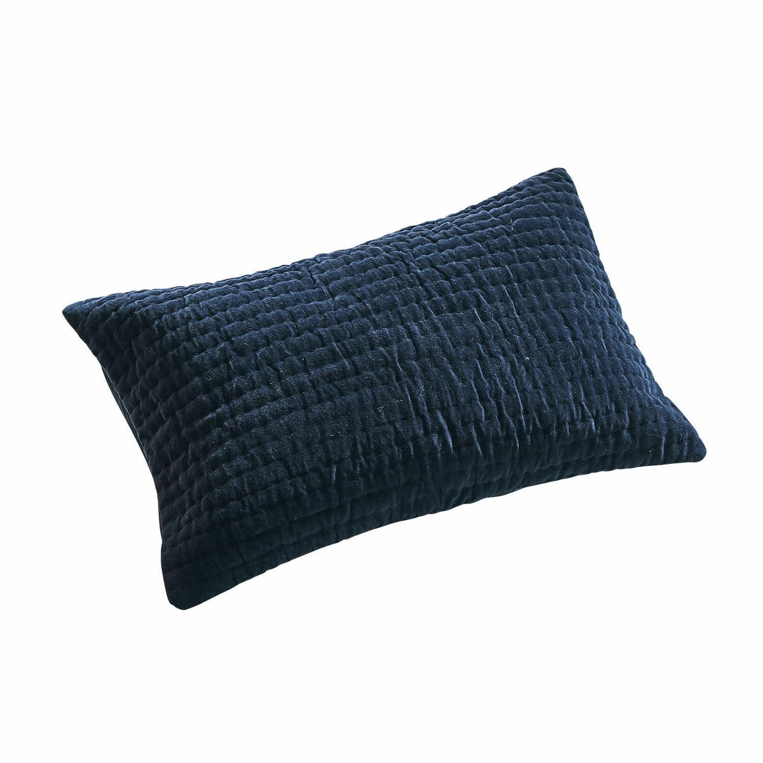 Copricuscino Winklet Cuscino rettangolare blu scuro in tessuto morbido con motivo trapuntato per arredamento casa