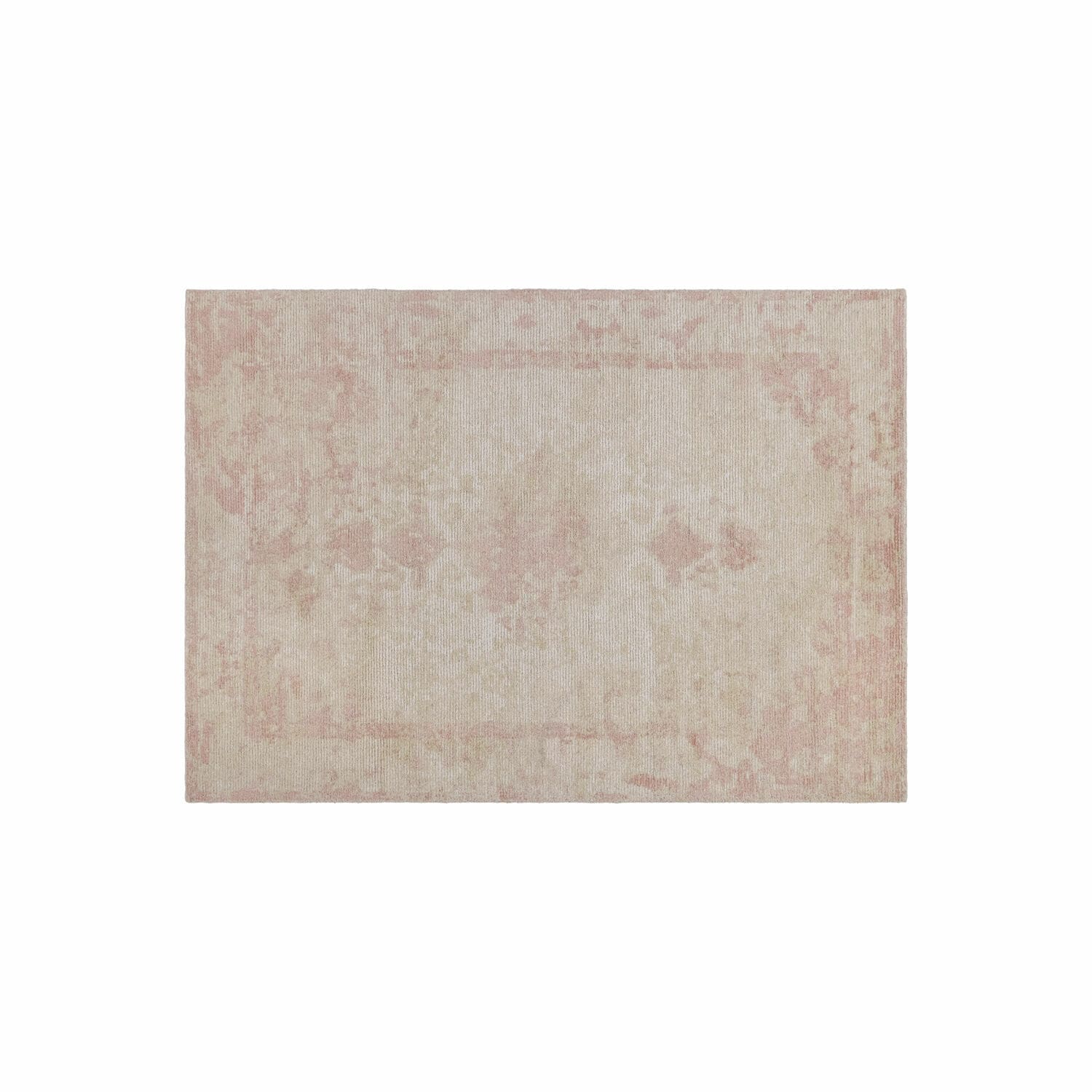 Tappeto Zilevax Tappeto in tonalità pastello rosa e beige con motivo delicato, materiale morbido decorativo