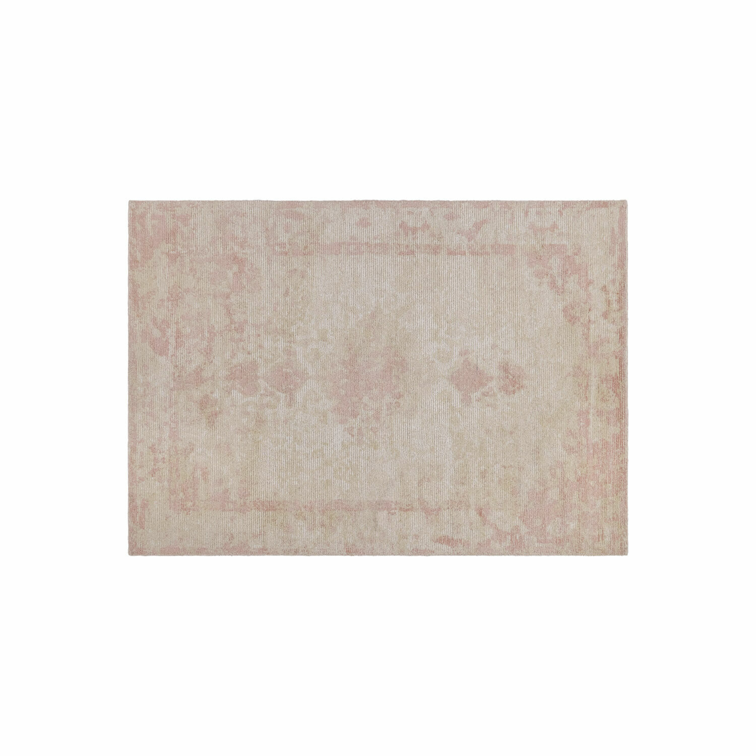 Tappeto Zilevax Tappeto in tonalità pastello rosa e beige con motivo delicato, materiale morbido decorativo