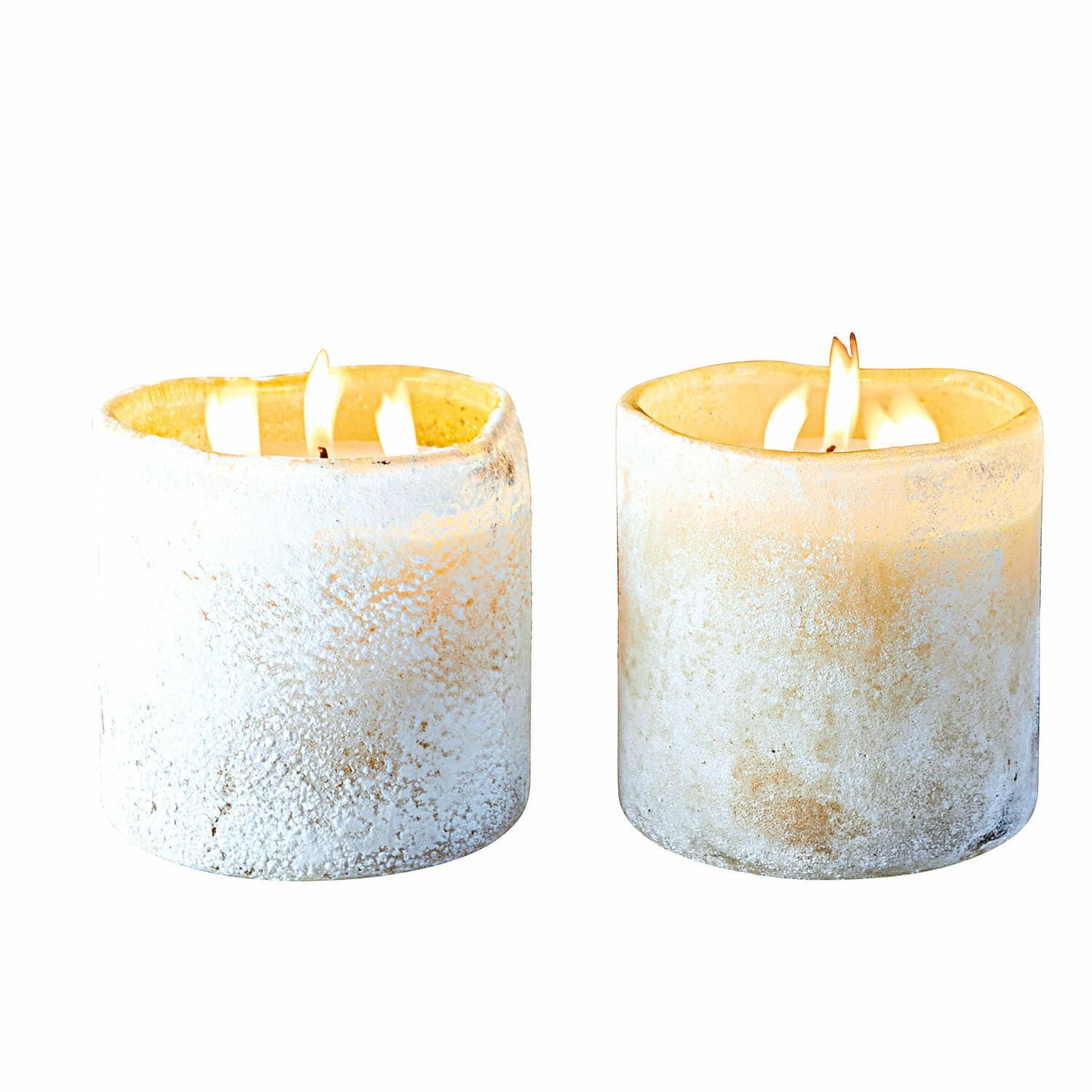 Coppia di portacandele con candele Caladia